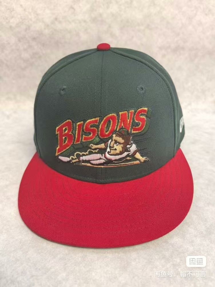 New Era búfalo bisonte verde rojo baseball cap Size 46 - 1 Preview
