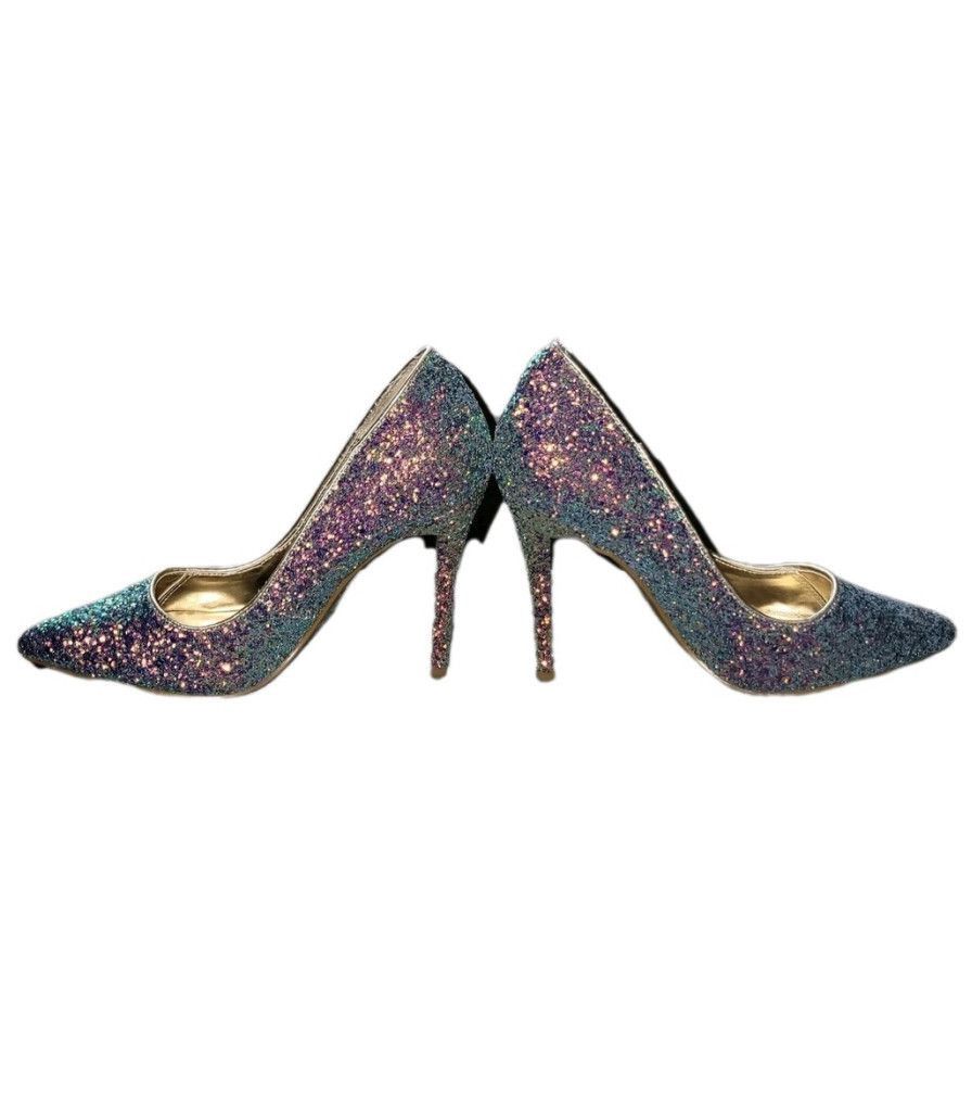Other Anne Michelle Hibiscus Heels Womens 7.5 Pastel Rainbow Size US 7.5 / IT 37.5 - 1 Thumbnail