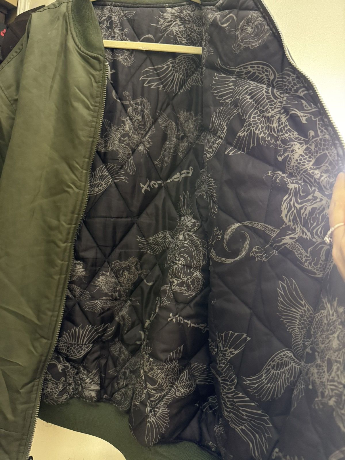 Avirex Avirex Bomber Jacket 2XL Military Green Satin Reversible Size US XXL / EU 58 / 5 - 4 Thumbnail