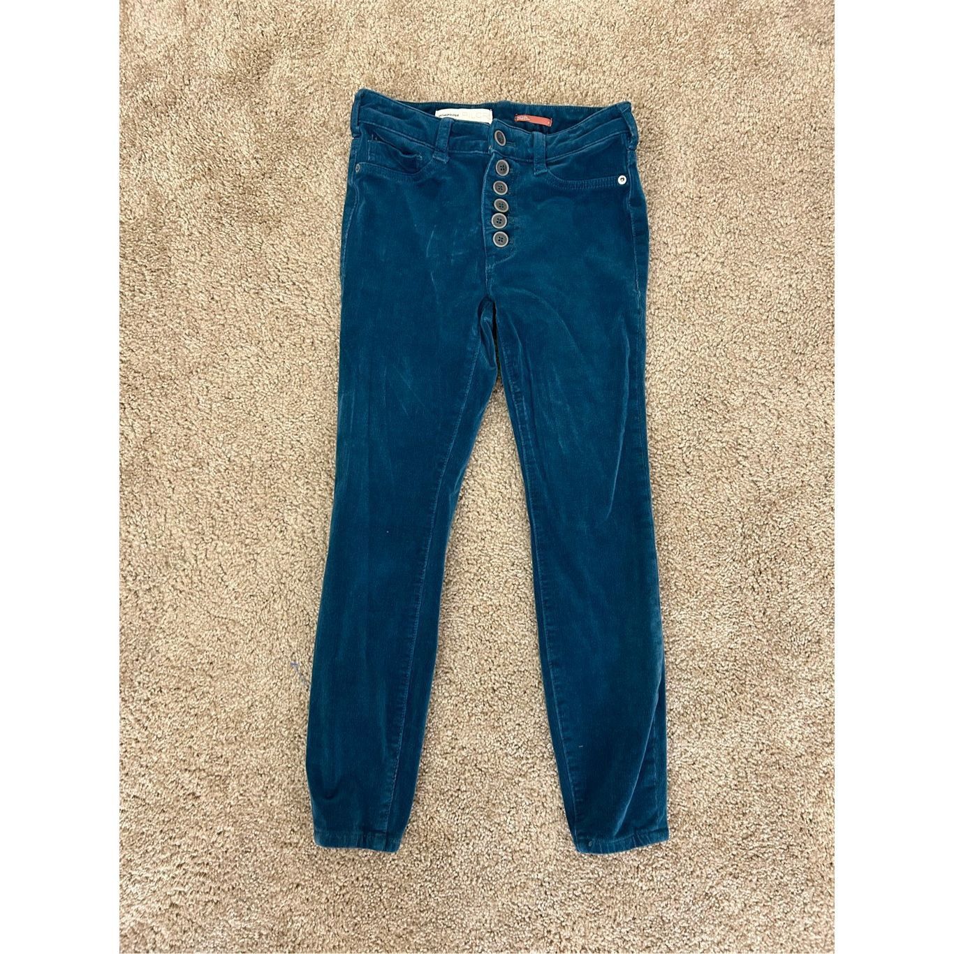 Anthropologie Anthropologie Pilcro High-Rise Button-Fly Skinny Corduroy Pa Size 25" / US 0 / IT 36 - 3 Thumbnail