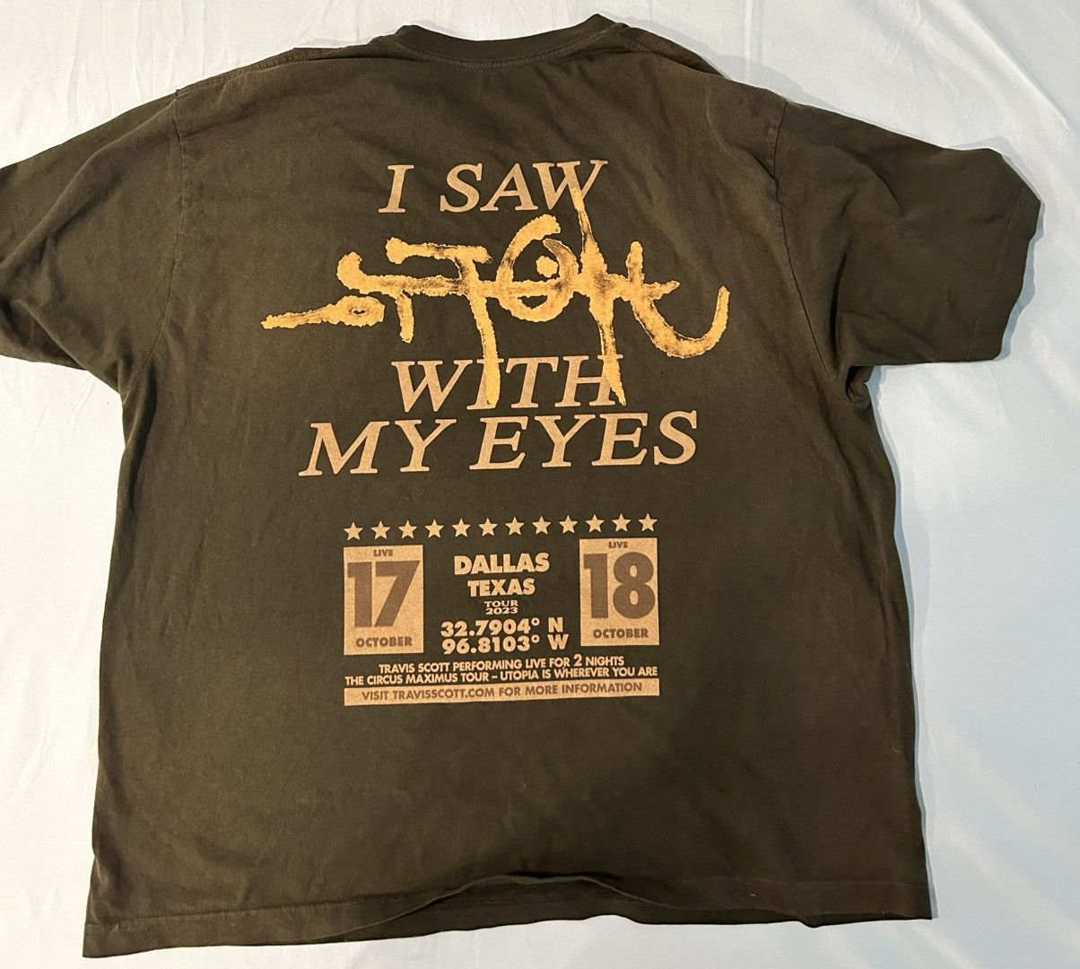 Travis Scott Travis Scott “I Saw With My Eyes” Dallas Tee Size US XXL / EU 58 / 5 - 2 Thumbnail