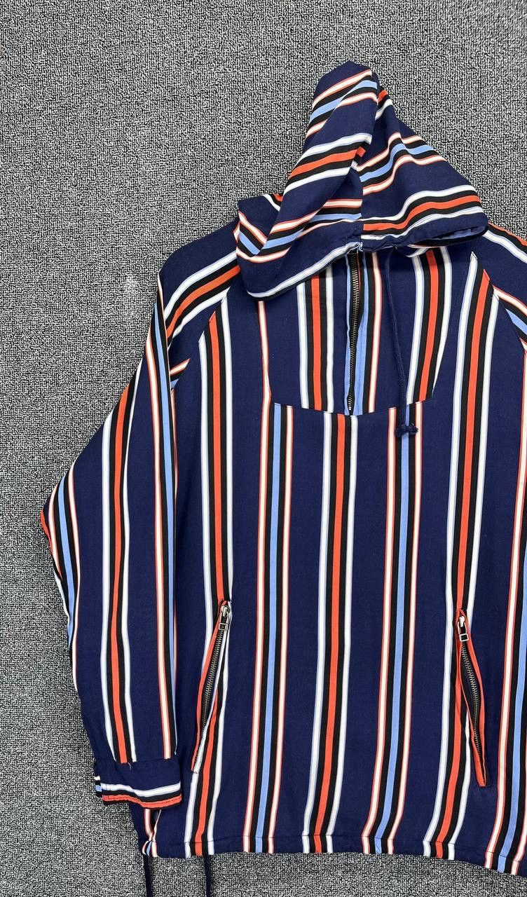 Issey Miyake Vintage Issey Miyake Tete Homme Hooded Striped Anorak Size US M / EU 48-50 / 2 - 3 Thumbnail