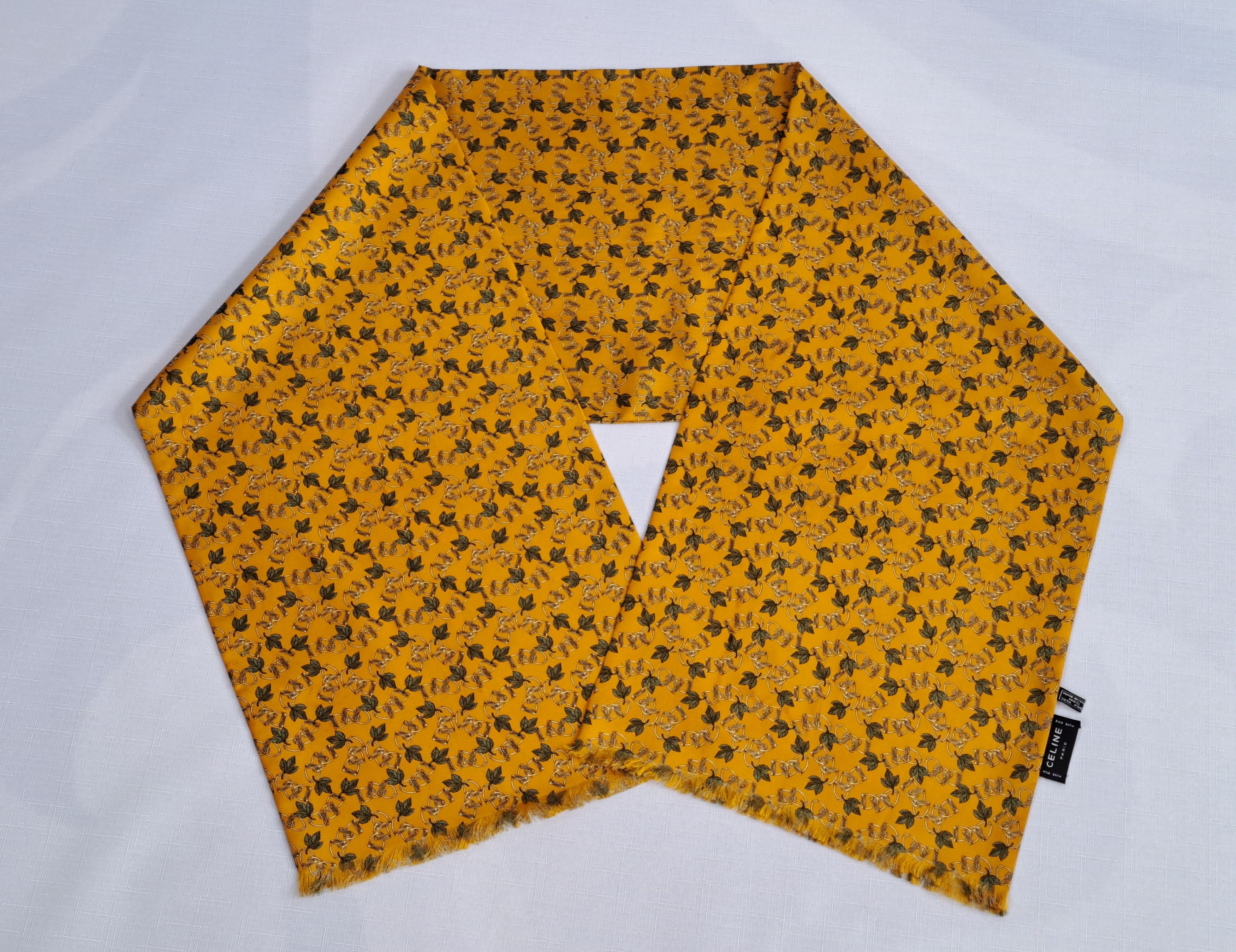 Celine CELINE vintage 1980 silk scarf. Made in Italy Size ONE SIZE - 3 Thumbnail