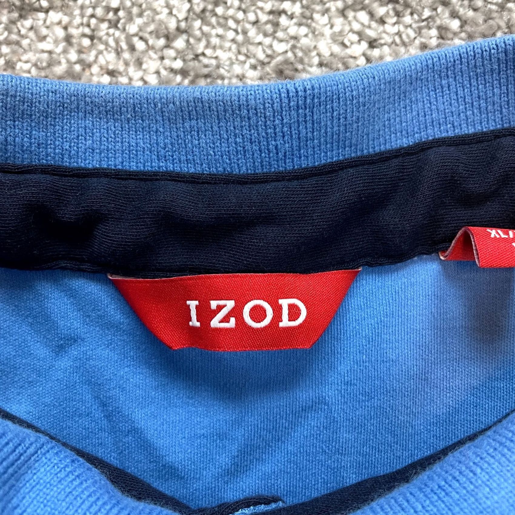 Izod VINTAGE IZOD Polo Shirt Mens XL Light Blue 100% Cotton Collared Golf Preppy Solid Short Sleeve Mens Size US XL / EU 56 / 4 - 3 Thumbnail