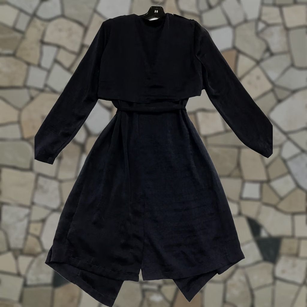 Vintage VINTAGE Leith Women’s Drape Trench Coat XS Navy Polyester Trench Coat Womens XS Navy, Lightweight, Adjustable Waist Size XS / US 0-2 / IT 36-38 - 1 Thumbnail
