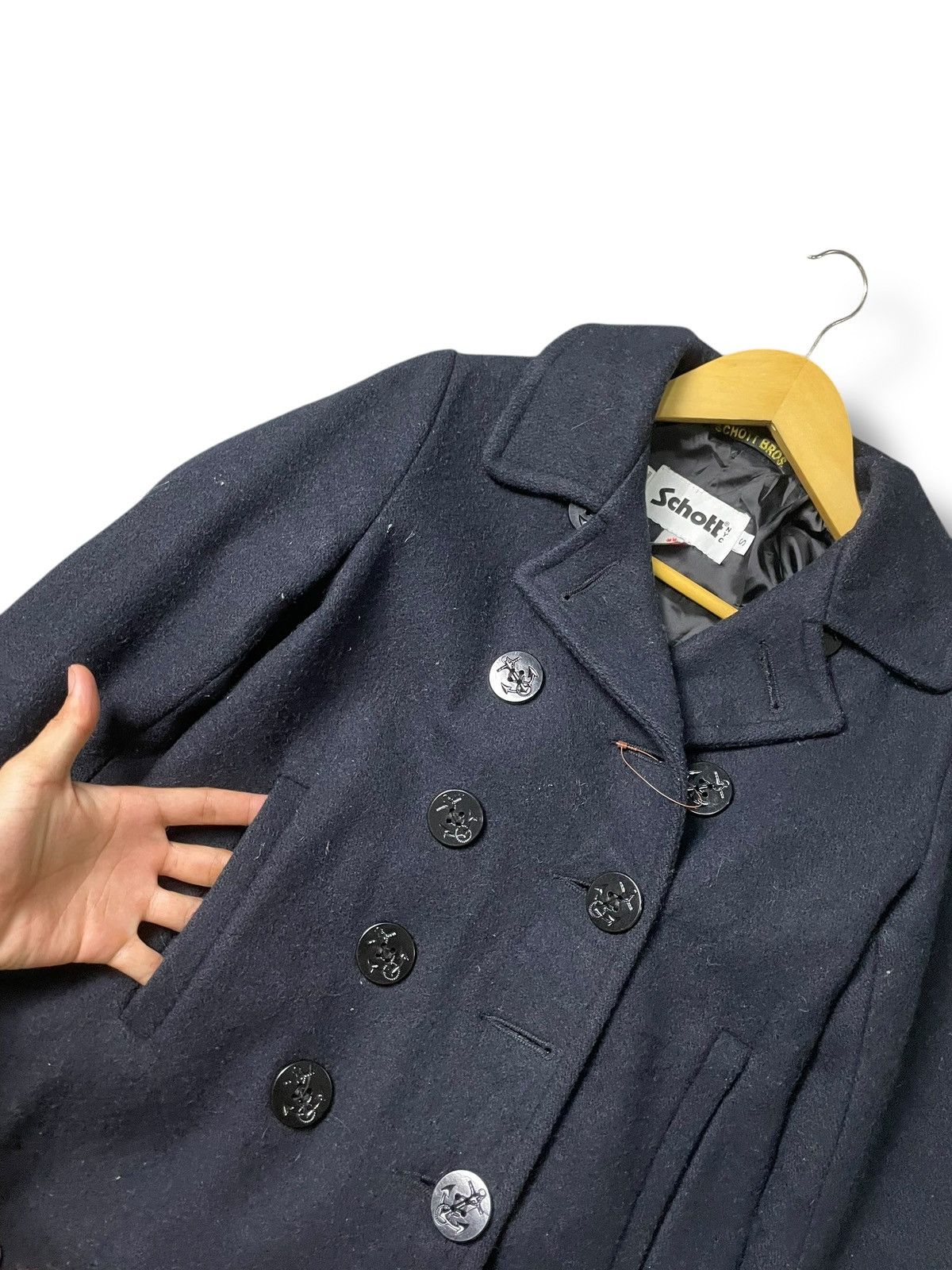 Japanese Brand × Schott × Vintage Vintage SCHOTT Double Breasted Wool Coat (99) Size US XXS / EU 40 - 4 Thumbnail