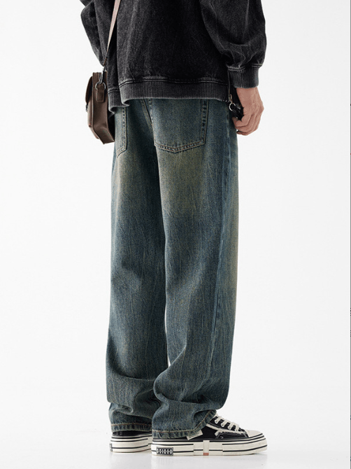 Japanese Brand × Jean American retro distressed men's hiphop loose jeans Size US 32 / EU 48 - 4 Thumbnail