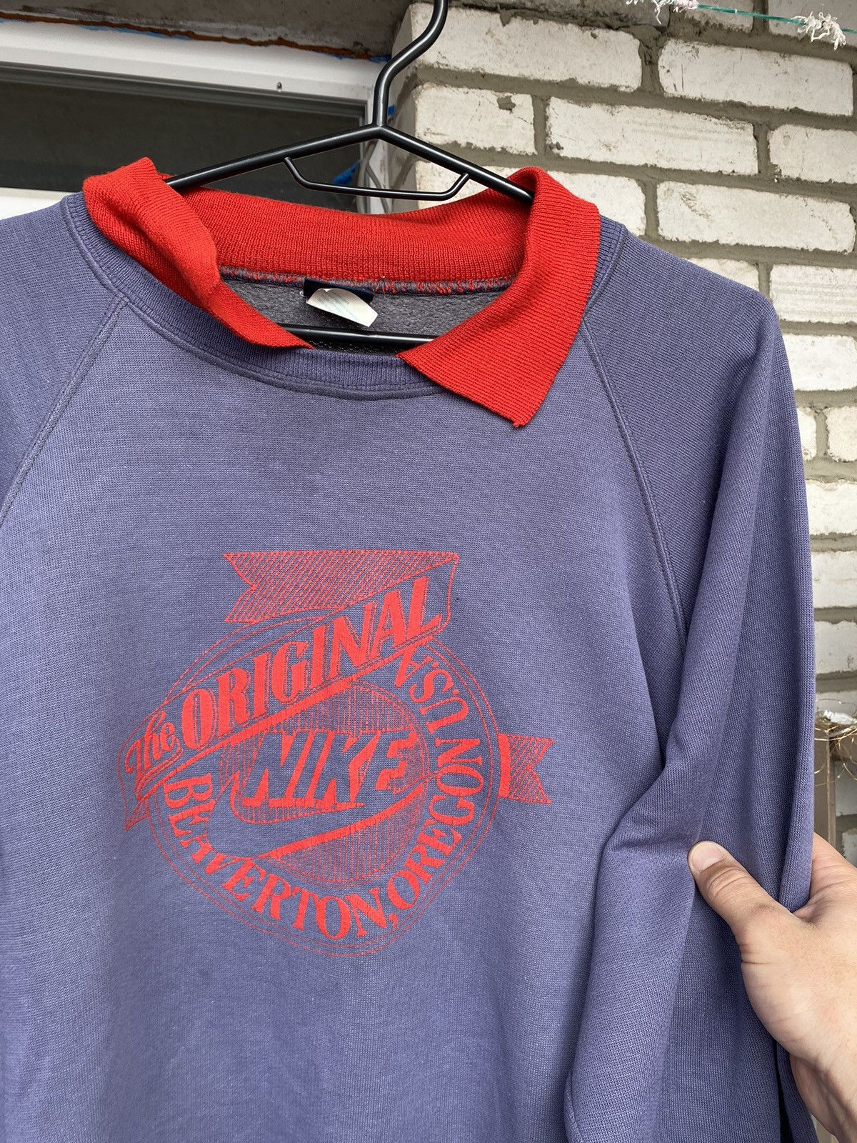 Nike × Vintage Vintage 80’s NIKE Oregon USA Polo Sweatshirt Logo Size US M / EU 48-50 / 2 - 9 Thumbnail
