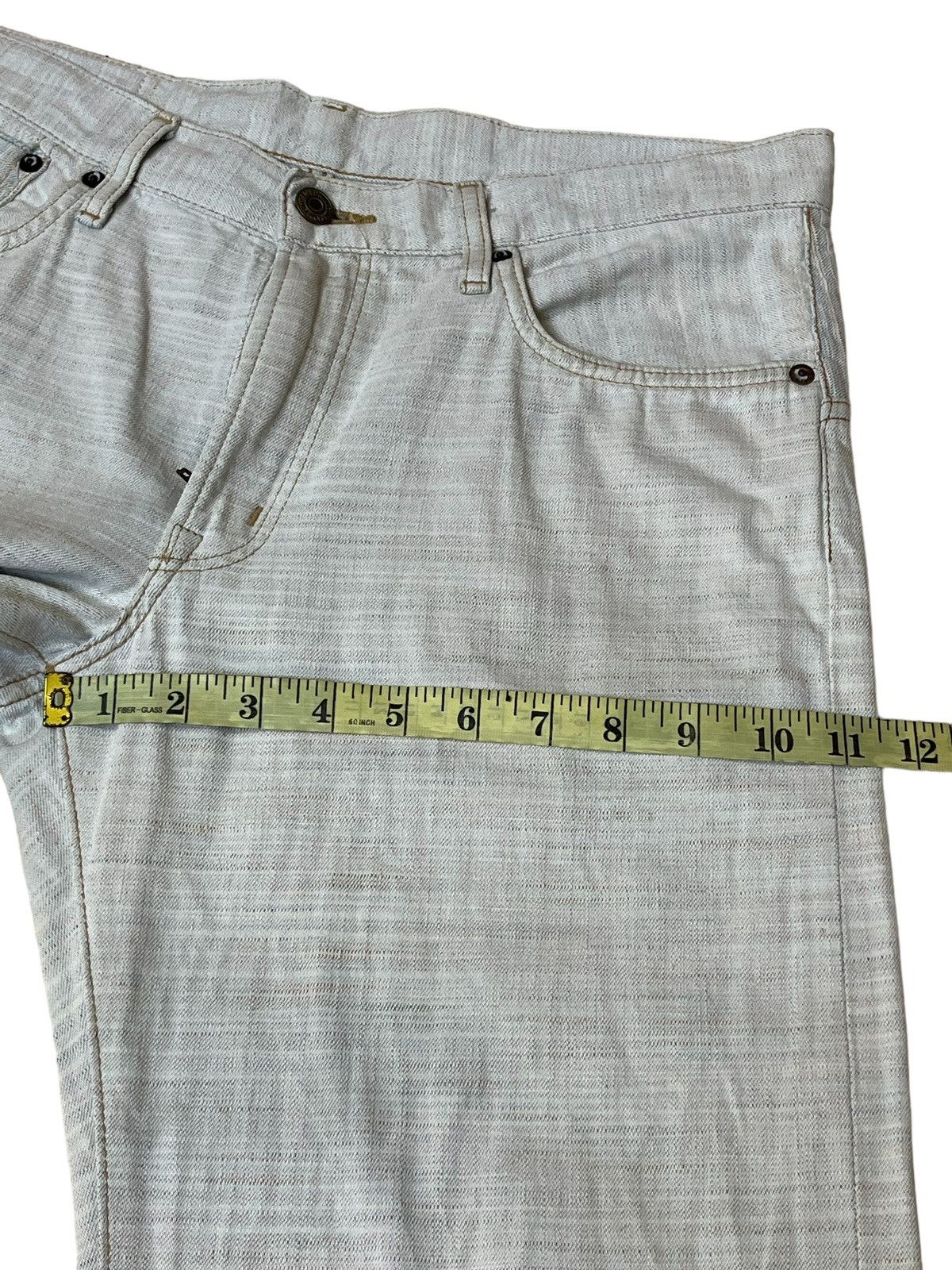 Edwin SICK 90s VINTAGE EDWIN GRAND BLUE SELVAGE 13oz DENIM Size US 33 - 17 Thumbnail