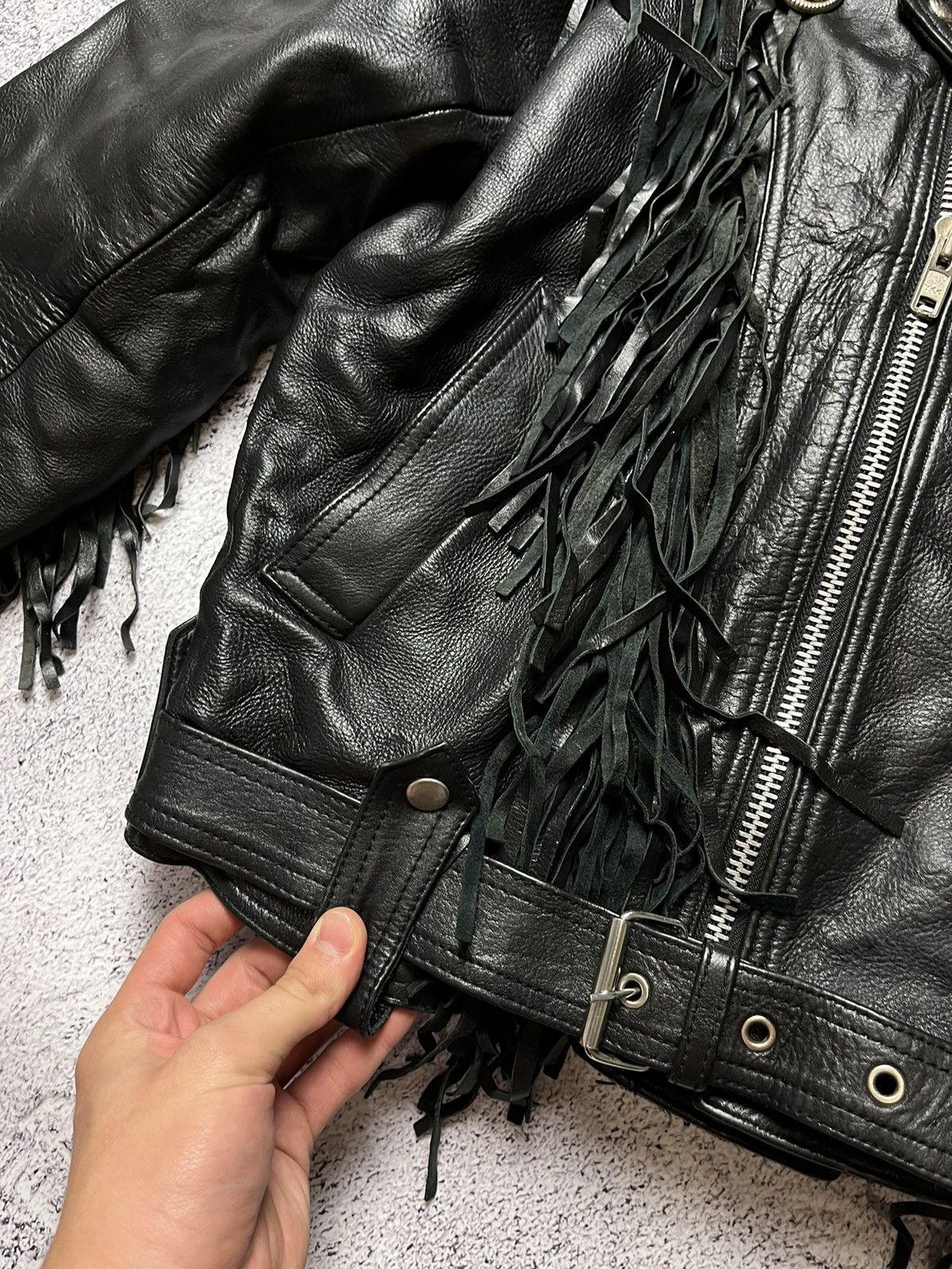 Vintage Vintage Avant Garde Y2k Black Leather Jacket Size US L / EU 52-54 / 3 - 8 Thumbnail