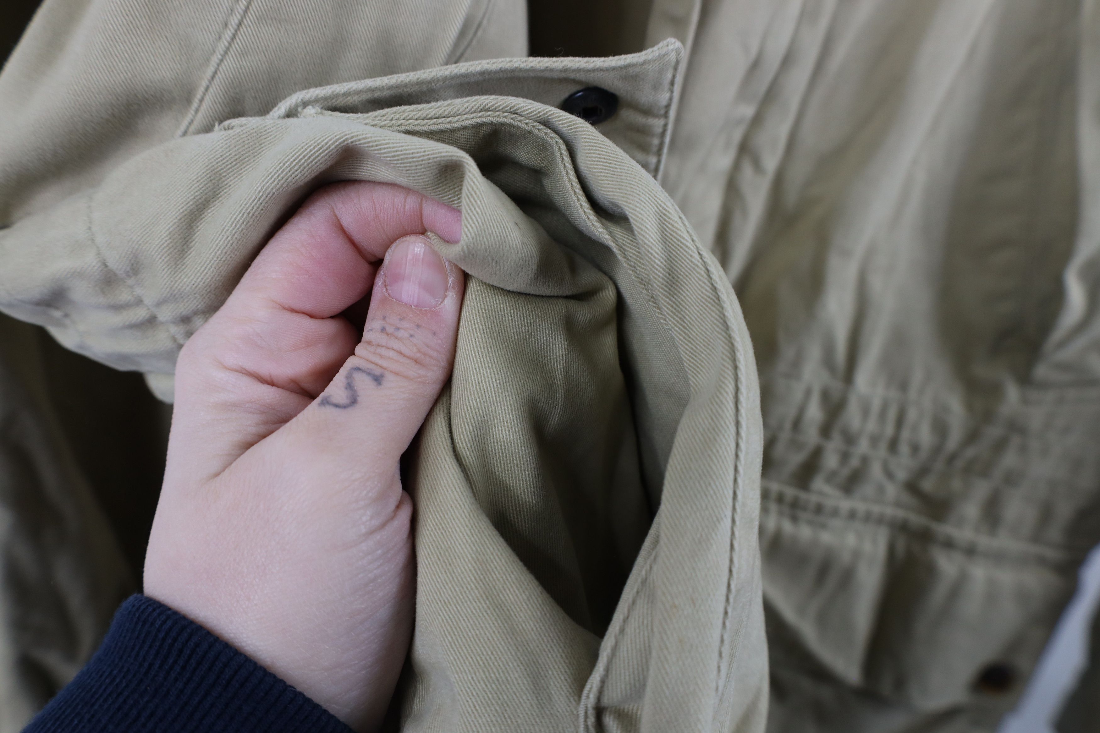 Nautica × Vintage Vintage 90s Nautica Leather Collar Chore Barn Jacket Beige Size US L / EU 52-54 / 3 - 6 Thumbnail