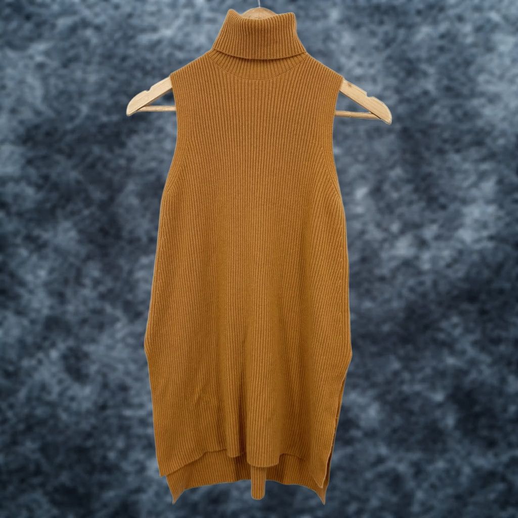 Cult Gaia Cult Gaia Sweater XS Cashmere Wool Capsule Luxury Soft Parisian Turtleneck Womens XS Orange Pullover Knit Long Sleeve Casual Business Travel Classic Size XS / US 0-2 / IT 36-38 - 1 Thumbnail