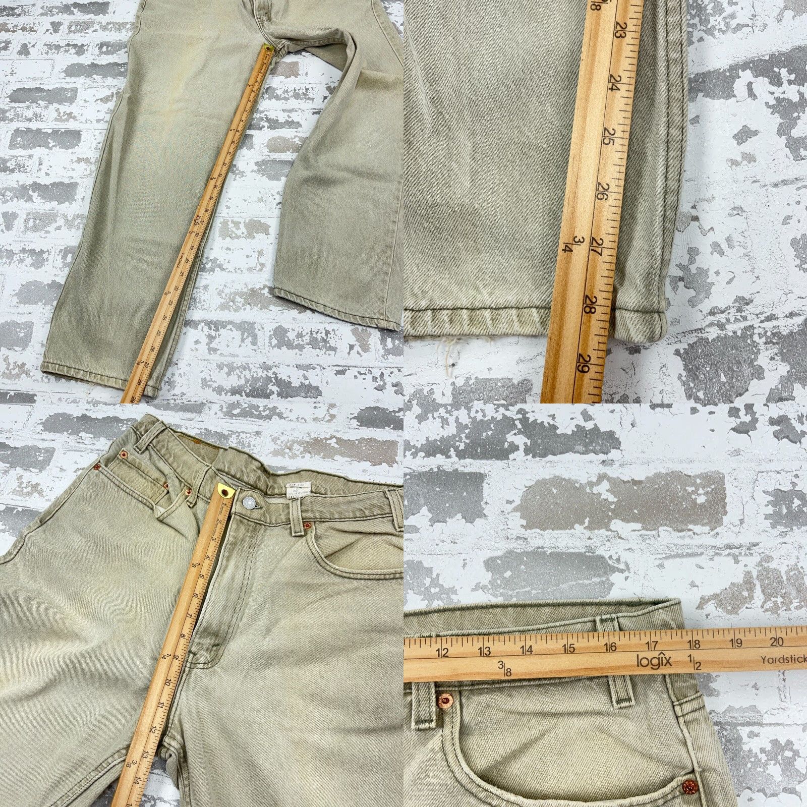 Levi's VINTAGE Levi's Jeans Men 38x30 550 Relaxed Fit Tan Blue 90s USA Denim Cotton 5-Pocket Mens Jeans Size US 38 / EU 54 - 8 Thumbnail