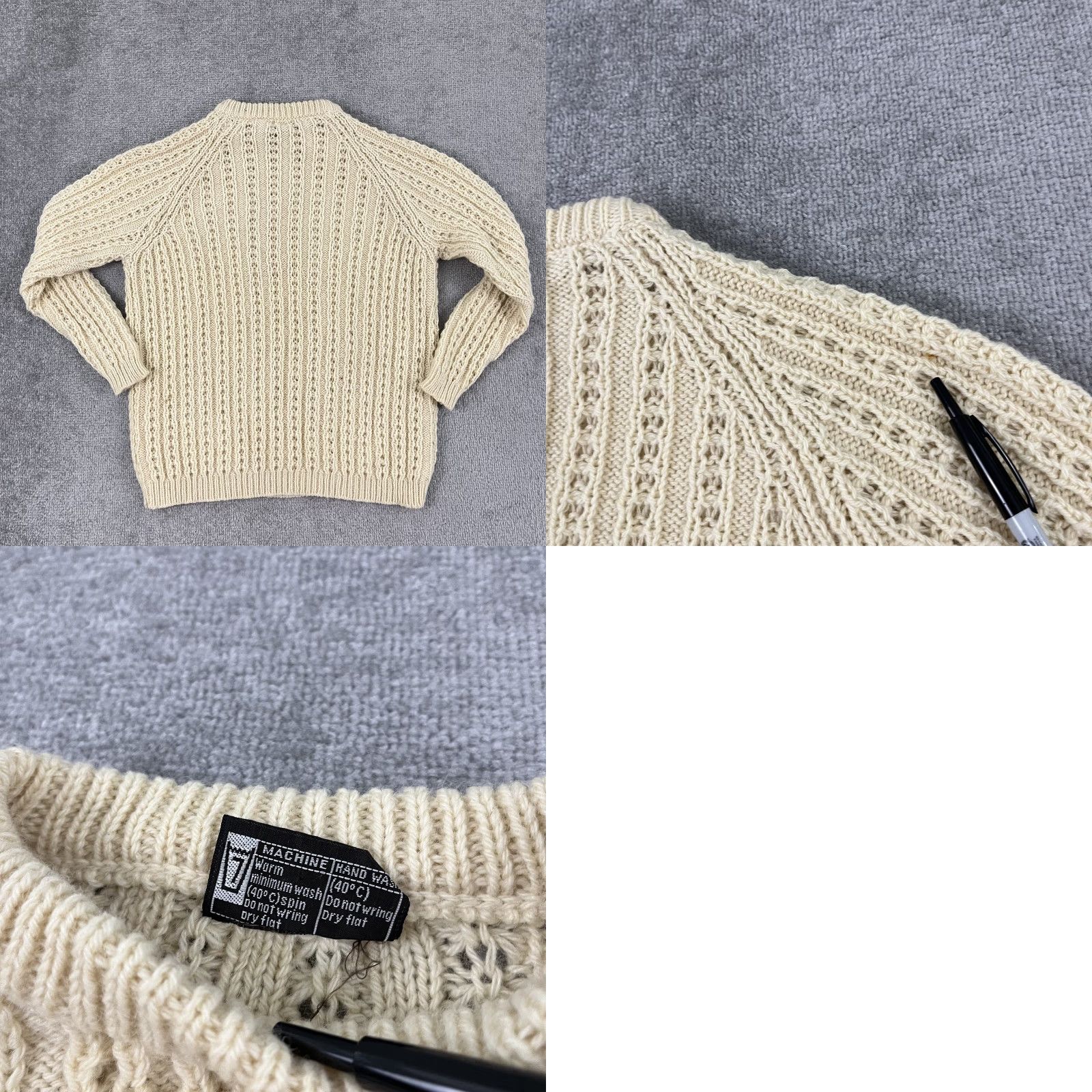Vintage Gaeltarra Womens Sweater Crew Neck Knit Pullover Medium Fall Winter Brown Fisherman Vintage Classic Size S / US 4 / IT 40 - 8 Thumbnail
