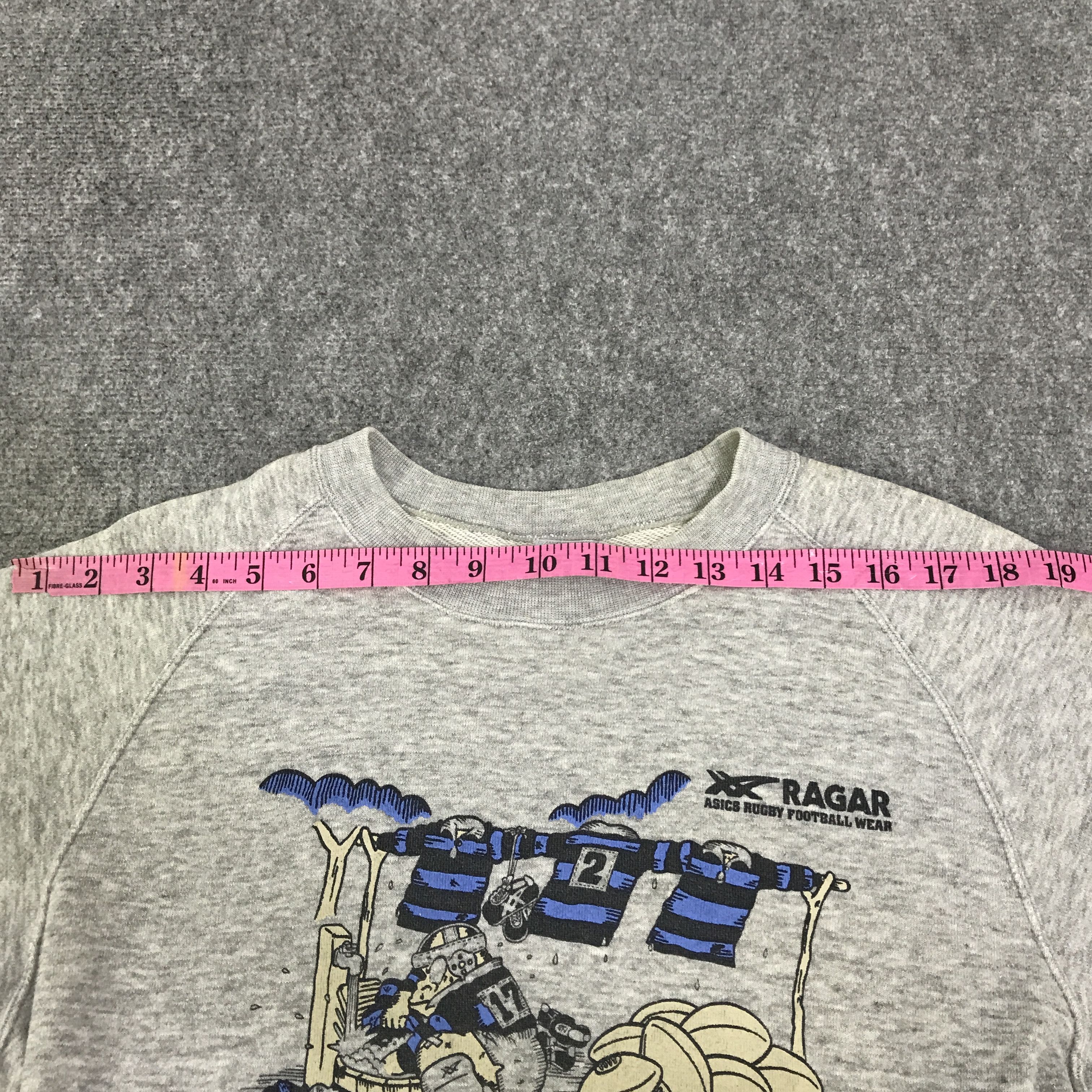 Asics Vtg 90s Asics rugby football sweatshirts K126B18 Size US M / EU 48-50 / 2 - 6 Thumbnail