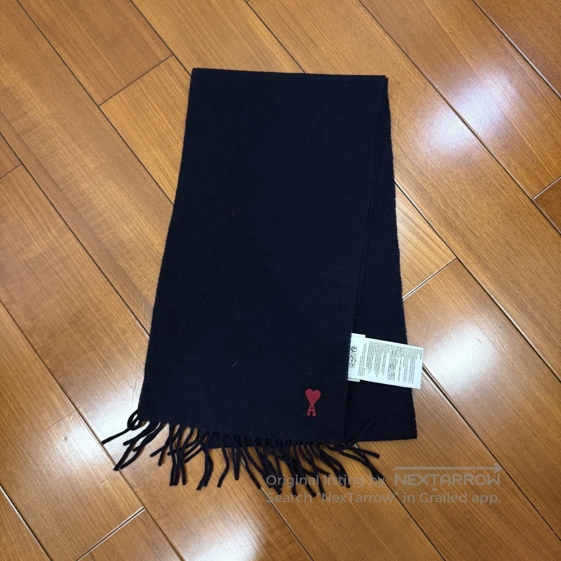 AMI AMI PARIS Navy Blue Wool Scarf. Size ONE SIZE - 1 Thumbnail
