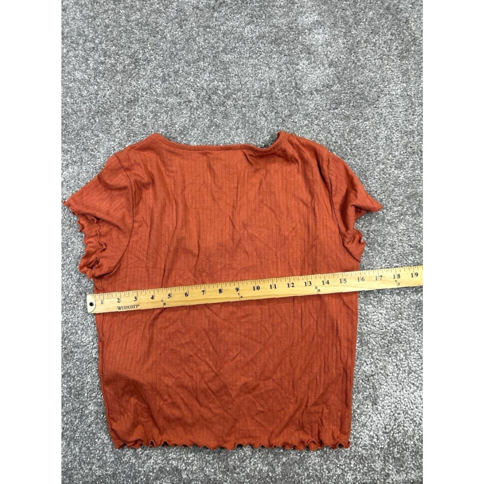 Madewell Madewell Shirt Womens Medium Orange Blouse Size M / US 6-8 / IT 42-44 - 7 Thumbnail