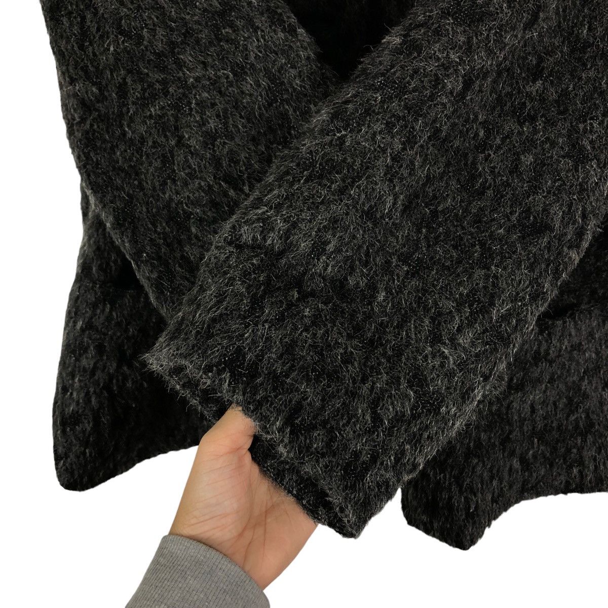 Designer 🔥Wool Mohair Cropped Jacket Dinah Flo Debut in 1989 Size US M / EU 48-50 / 2 - 10 Thumbnail