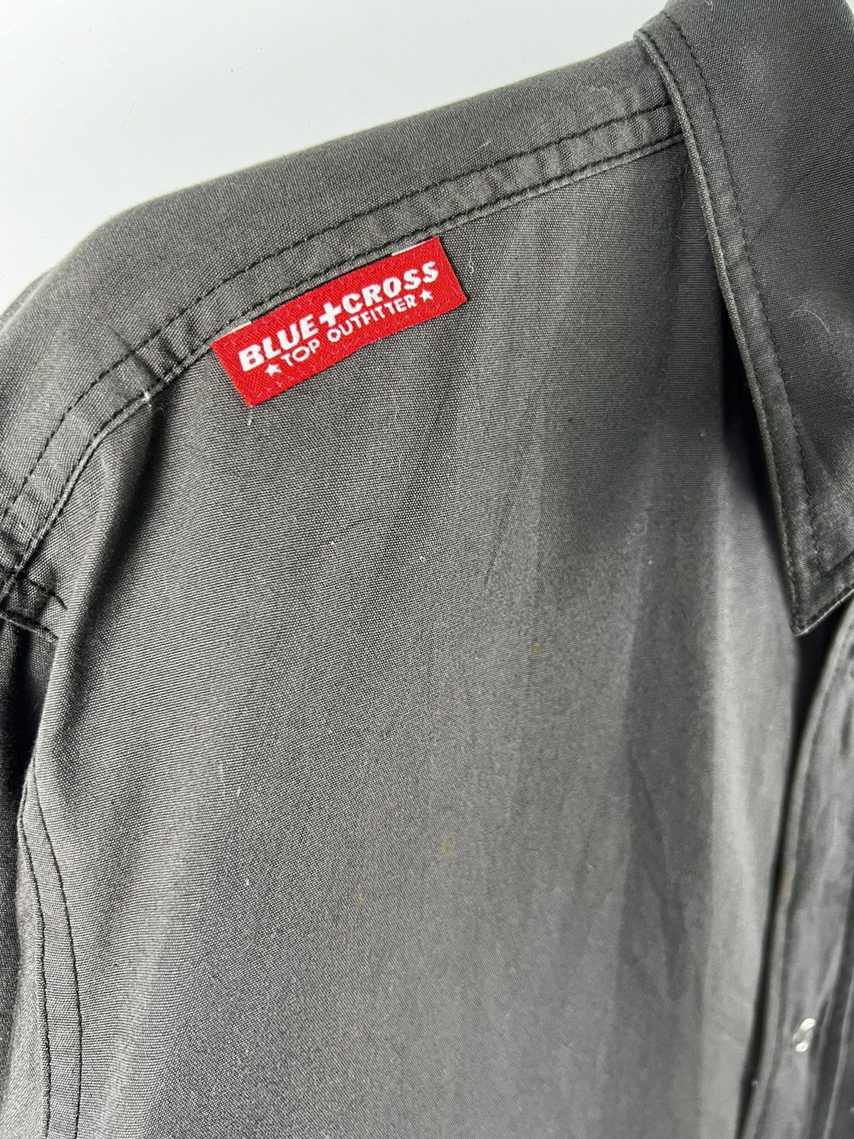 Other 🔥 Blue Cross 964 Skull Skating shirt Snap button - L Size US M / EU 48-50 / 2 - 6 Thumbnail