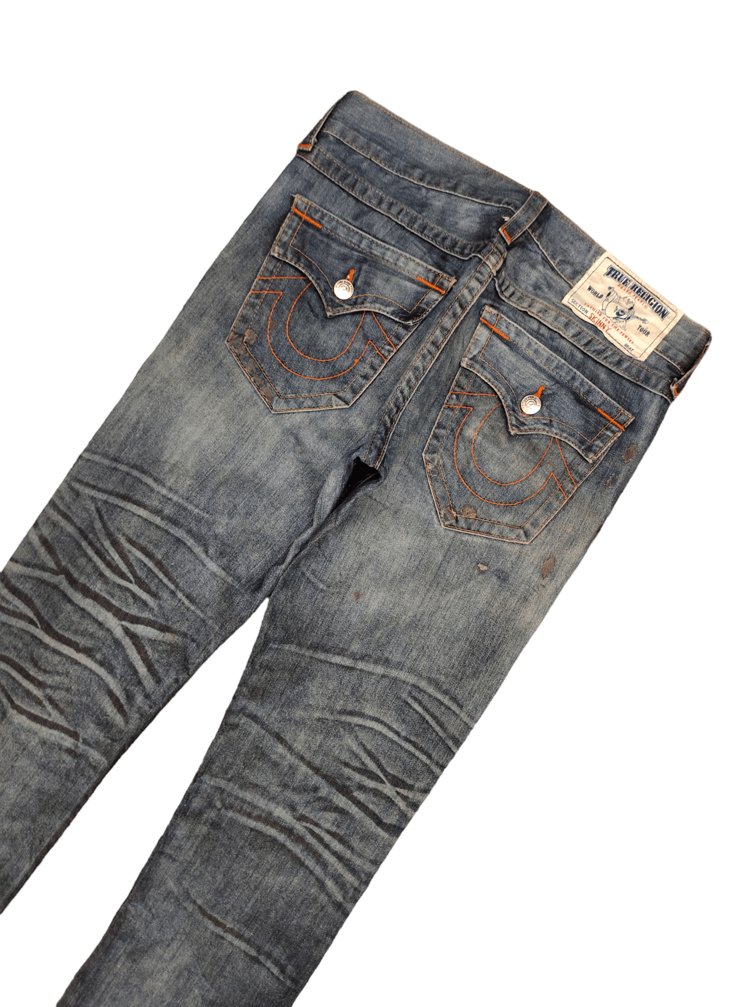 True Religion Vintage Y2k True Religion Skinny Distress Faded Denim Jeans Size US 32 / EU 48 - 5 Thumbnail