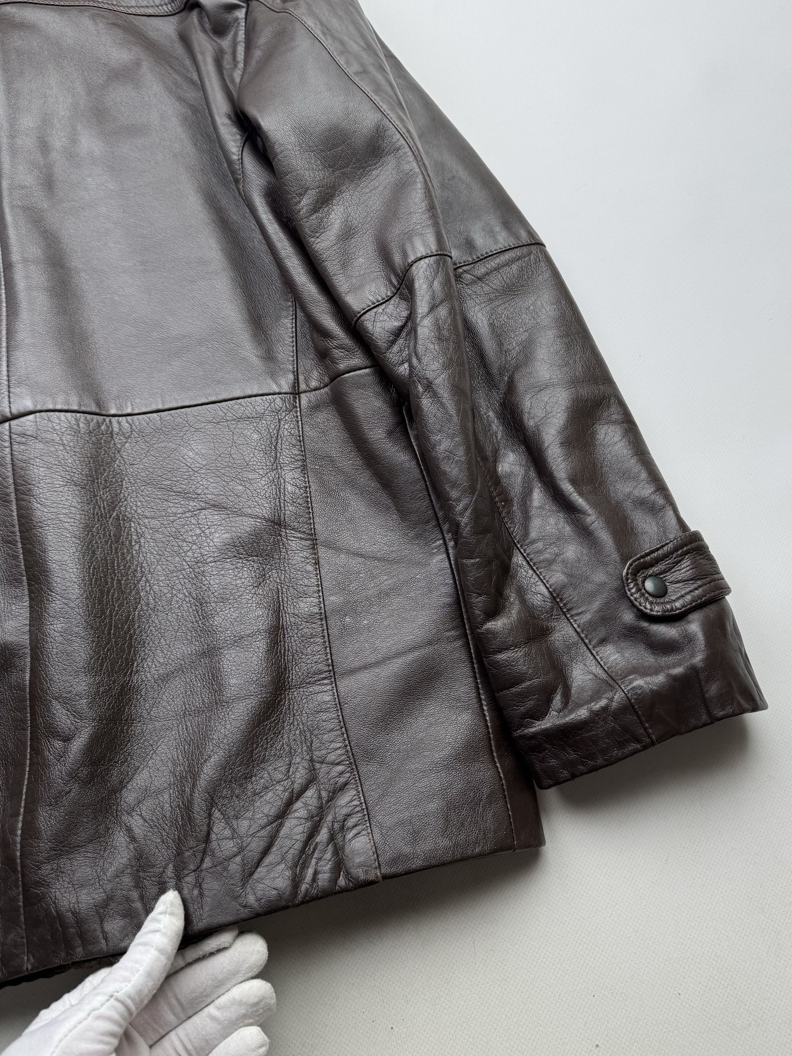 Vintage 90's Leather Jacket B95(V293)E2 Size US L / EU 52-54 / 3 - 11 Thumbnail