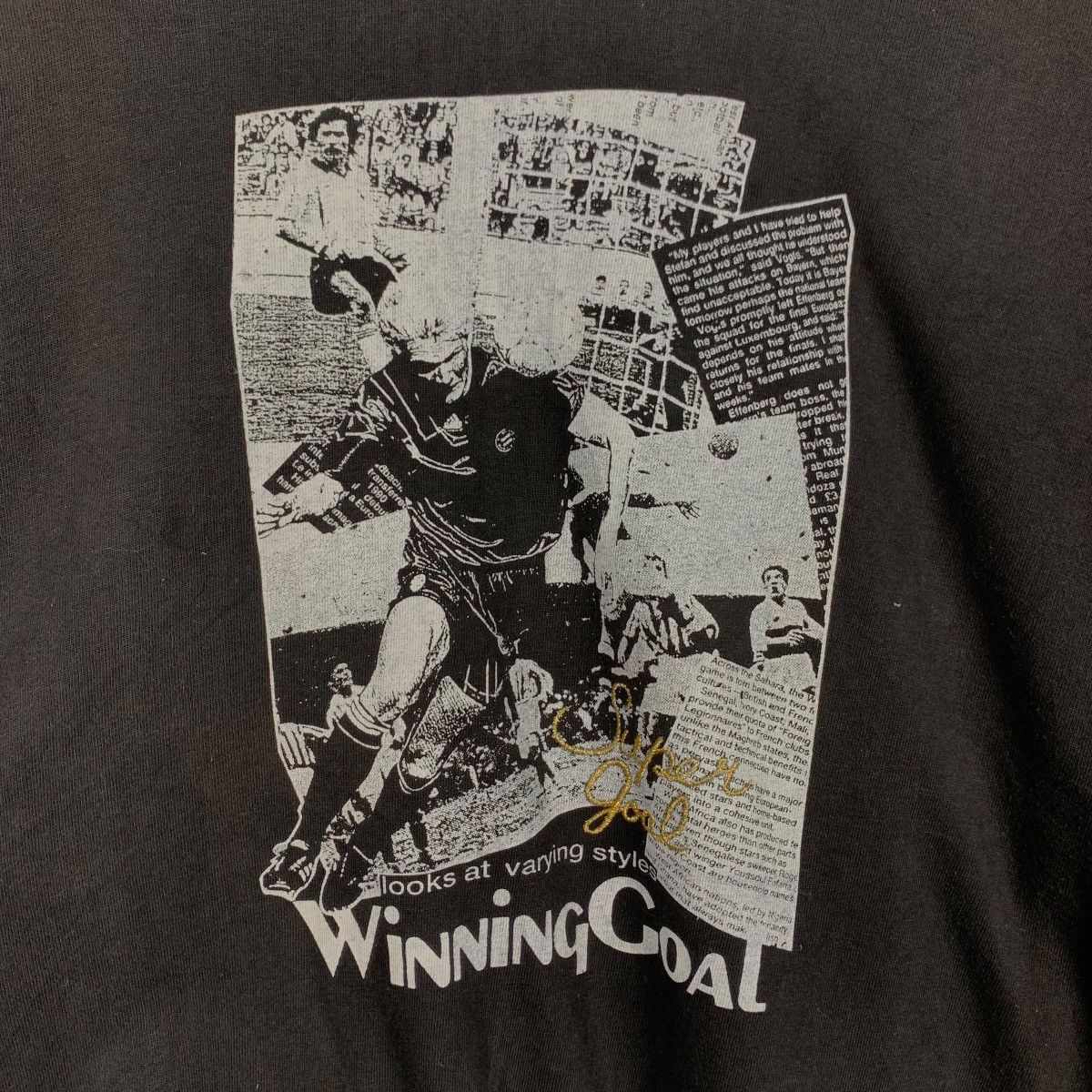Vintage Classic Newspaper Soccer Winning Goal Sweatshirt #1680-C75 Size US M / EU 48-50 / 2 - 10 Thumbnail