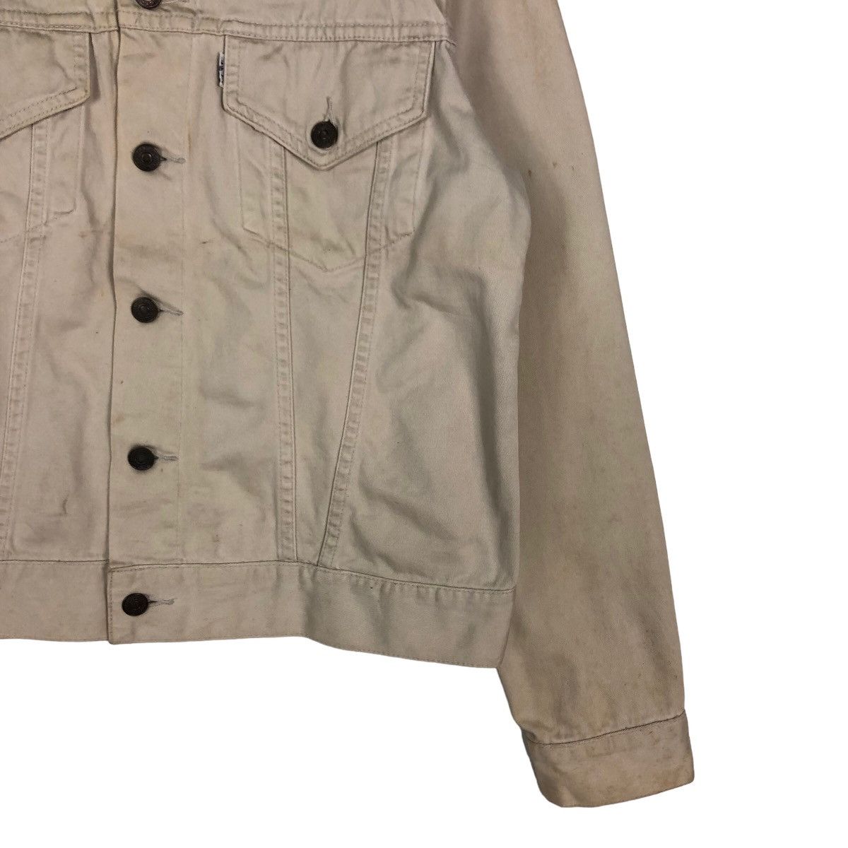 Japanese Brand Vintage White Levi’s Jacket Biker Cargo Multi Pocket Trucker Size US M / EU 48-50 / 2 - 5 Thumbnail