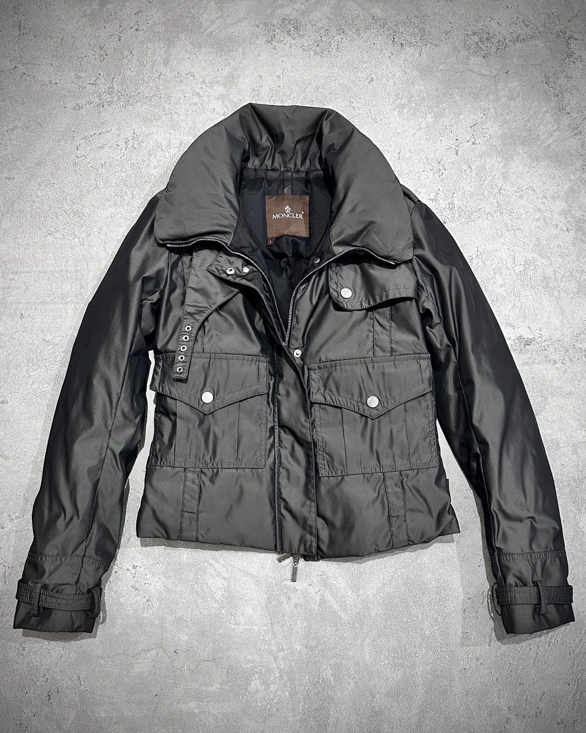 Moncler Moncler Biker Down Jacket Dark Gray Size S / US 4 / IT 40 - 8 Thumbnail