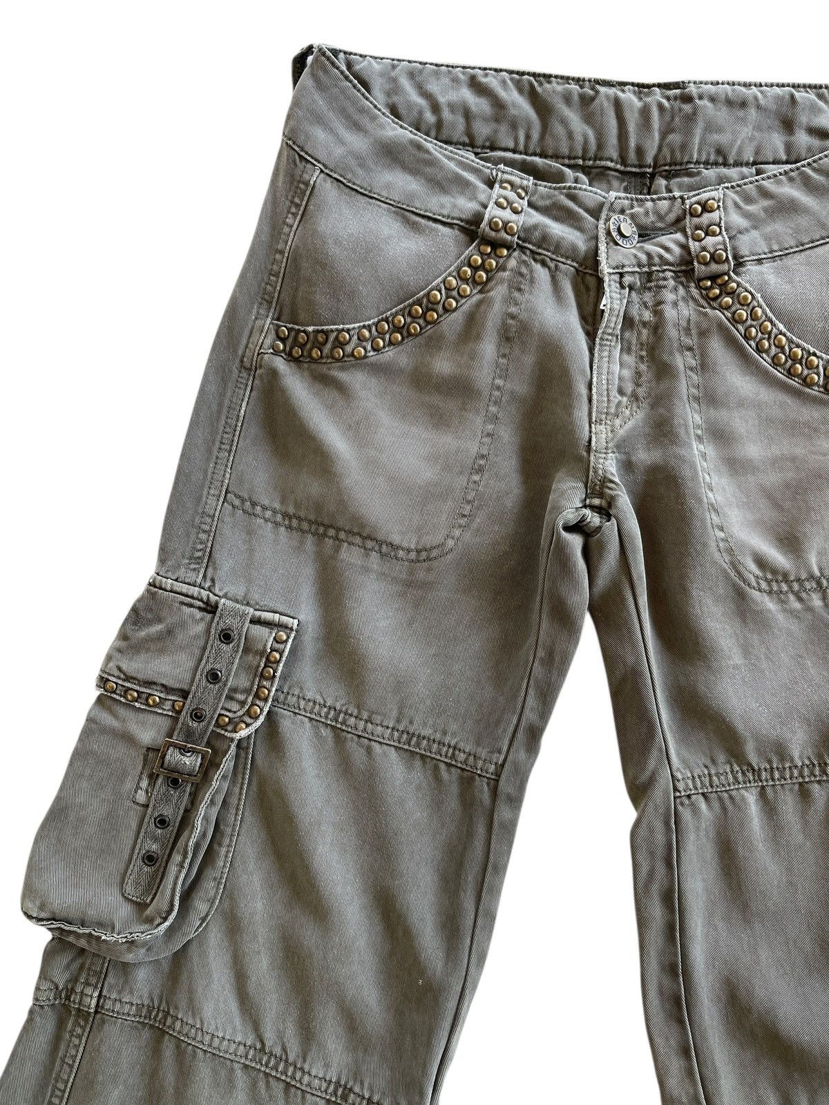 Cook Jeans Y2K Studded Bondage Flare Cargo If Six Was Nine Pants Size 28" / US 6 / IT 42 - 6 Thumbnail