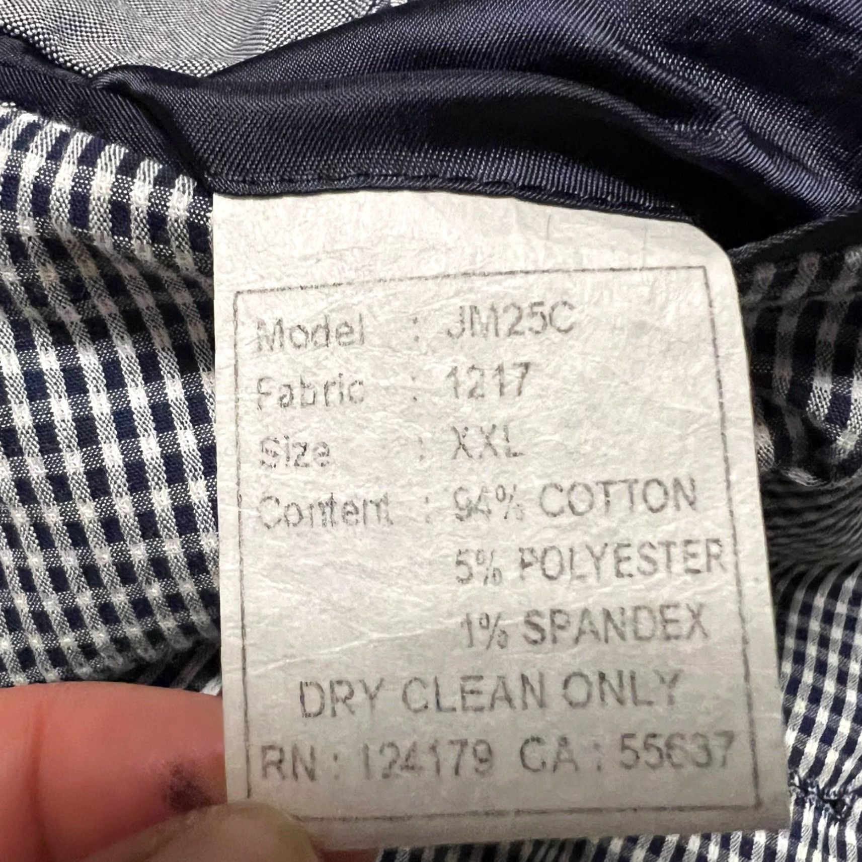 Johnston & Murphy Johnston Murphy Blazer Mens XXL Blue Seersucker Sports Coat Jacket Check (Regular) Men Size 48R - 7 Thumbnail