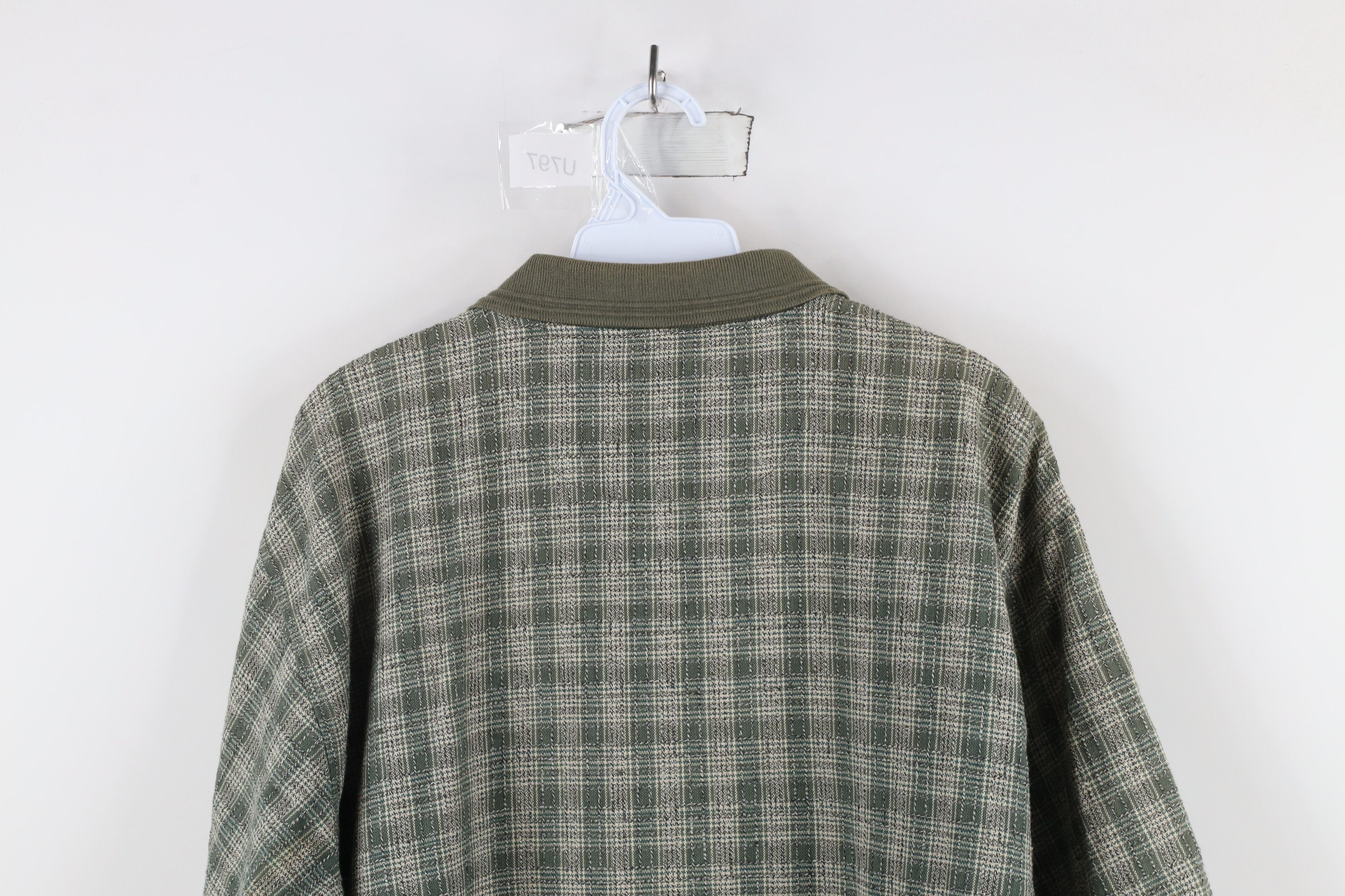 Vintage Vintage 90s Streetwear Fit Weave Collared Polo Shirt Plaid Size US M / EU 48-50 / 2 - 11 Thumbnail