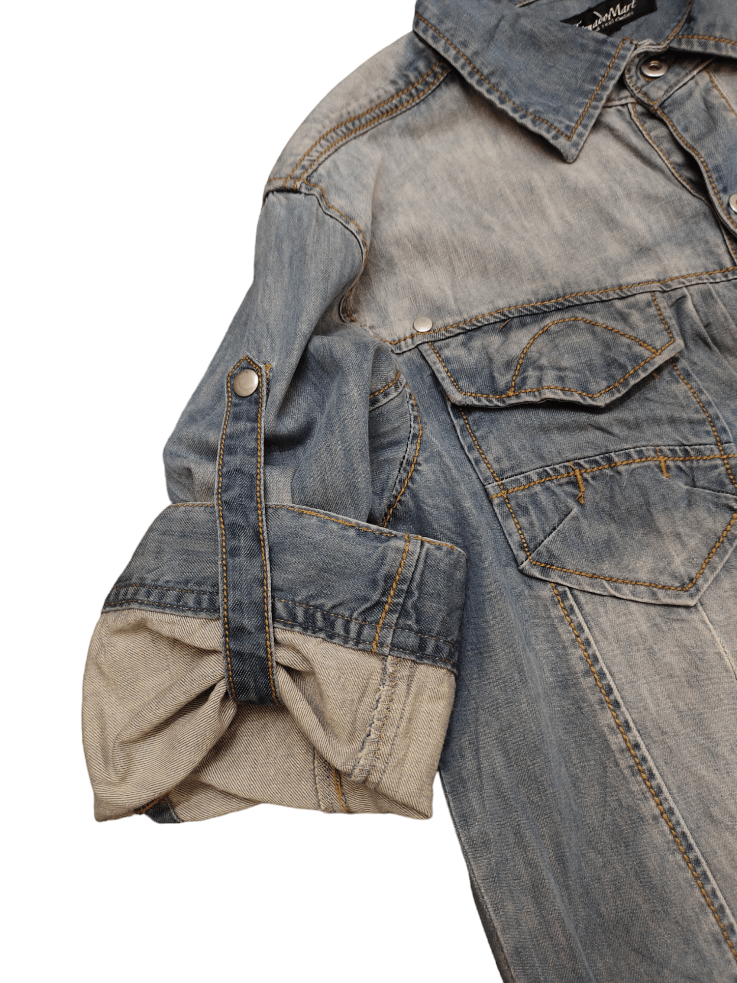 Tornado Mart Tornado Mart Double Pocket Denim Shirt Size US M / EU 48-50 / 2 - 11 Thumbnail