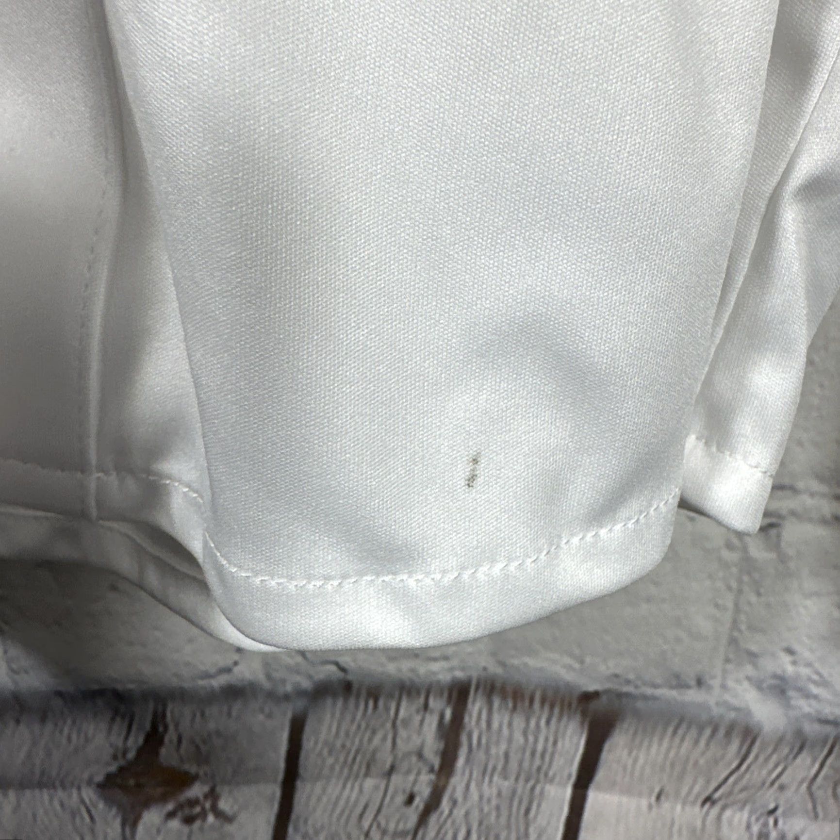 CO Collars & Co Button Down Polo Dress Shirt Mens Medium White Long Sleeve Shirt Size 40R - 3 Thumbnail