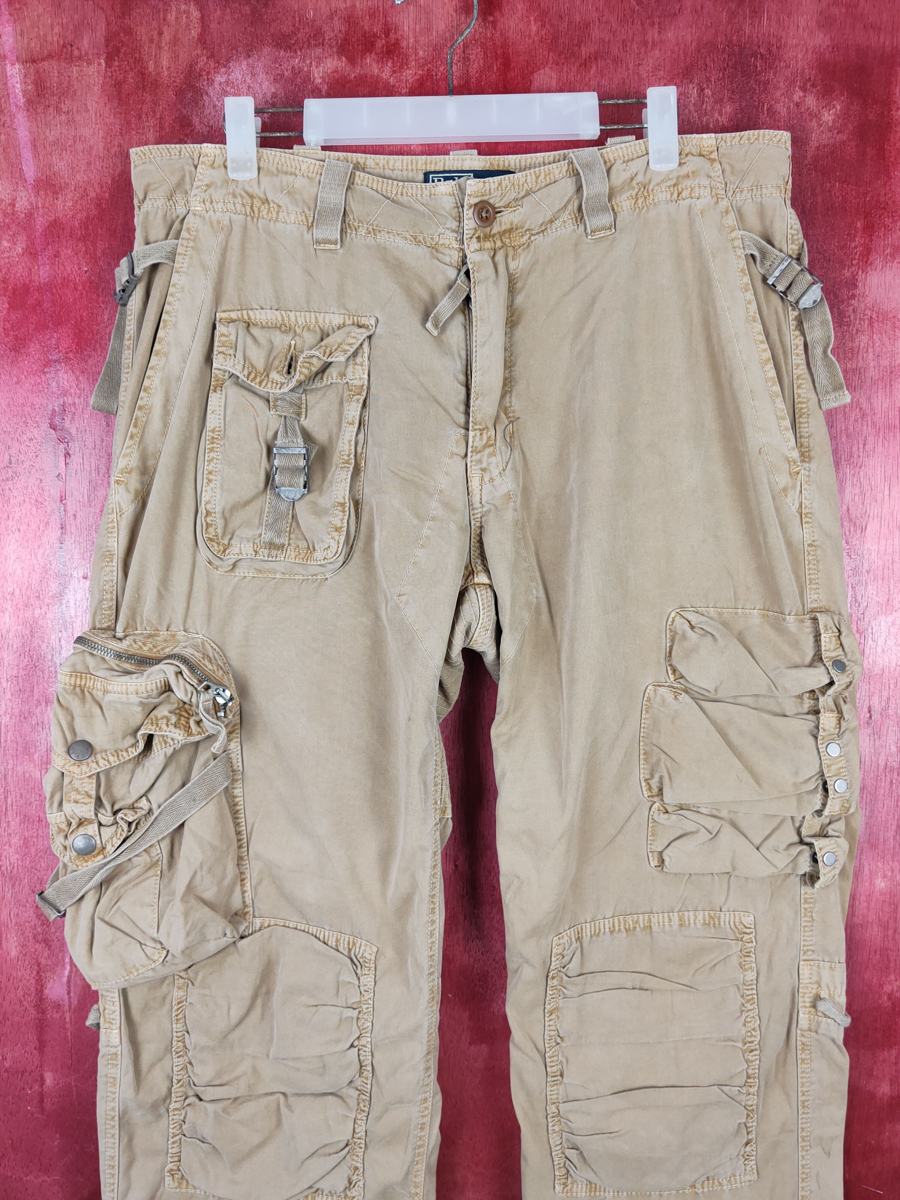 Polo Ralph Lauren Polo Ralph Lauren Brown Multipocket Cargo Pants #S1243 DLL Size US 36 / EU 52 - 2 Thumbnail