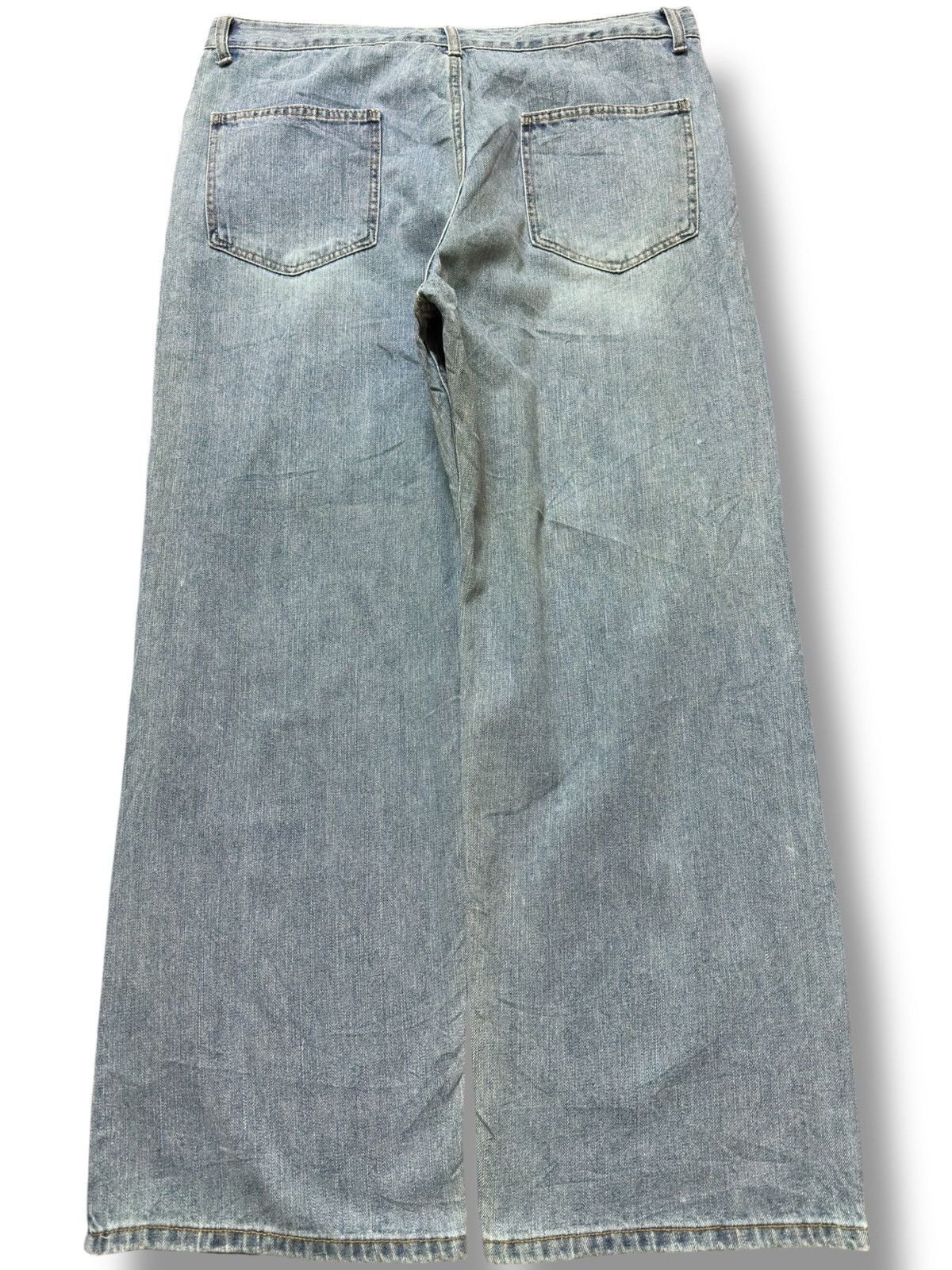 JNCO Vintage MUZE Baggy Faded Grunge Distressed Denim Size US 35 - 4 Thumbnail