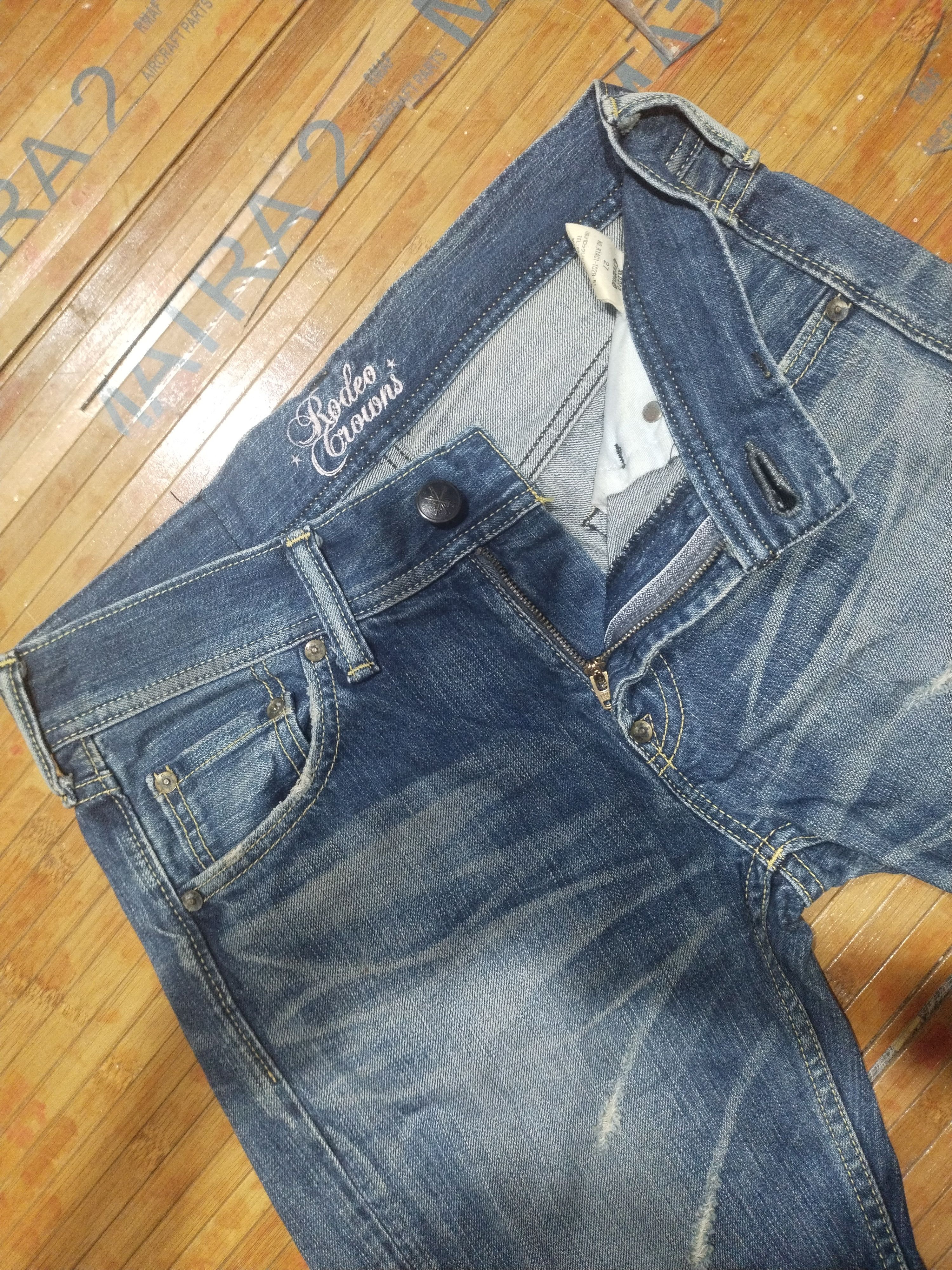 Japanese Brand × Vintage Vintage Women Jeans Rodeo*️⃣Crowns Sz 27" Size 27" / US 4 / IT 40 - 9 Thumbnail