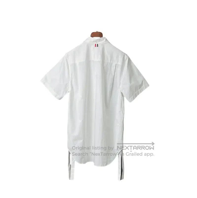 Thom Browne Thom Browne White Short Sleeve Shirt . Size L / US 10 / IT 46 - 2 Thumbnail
