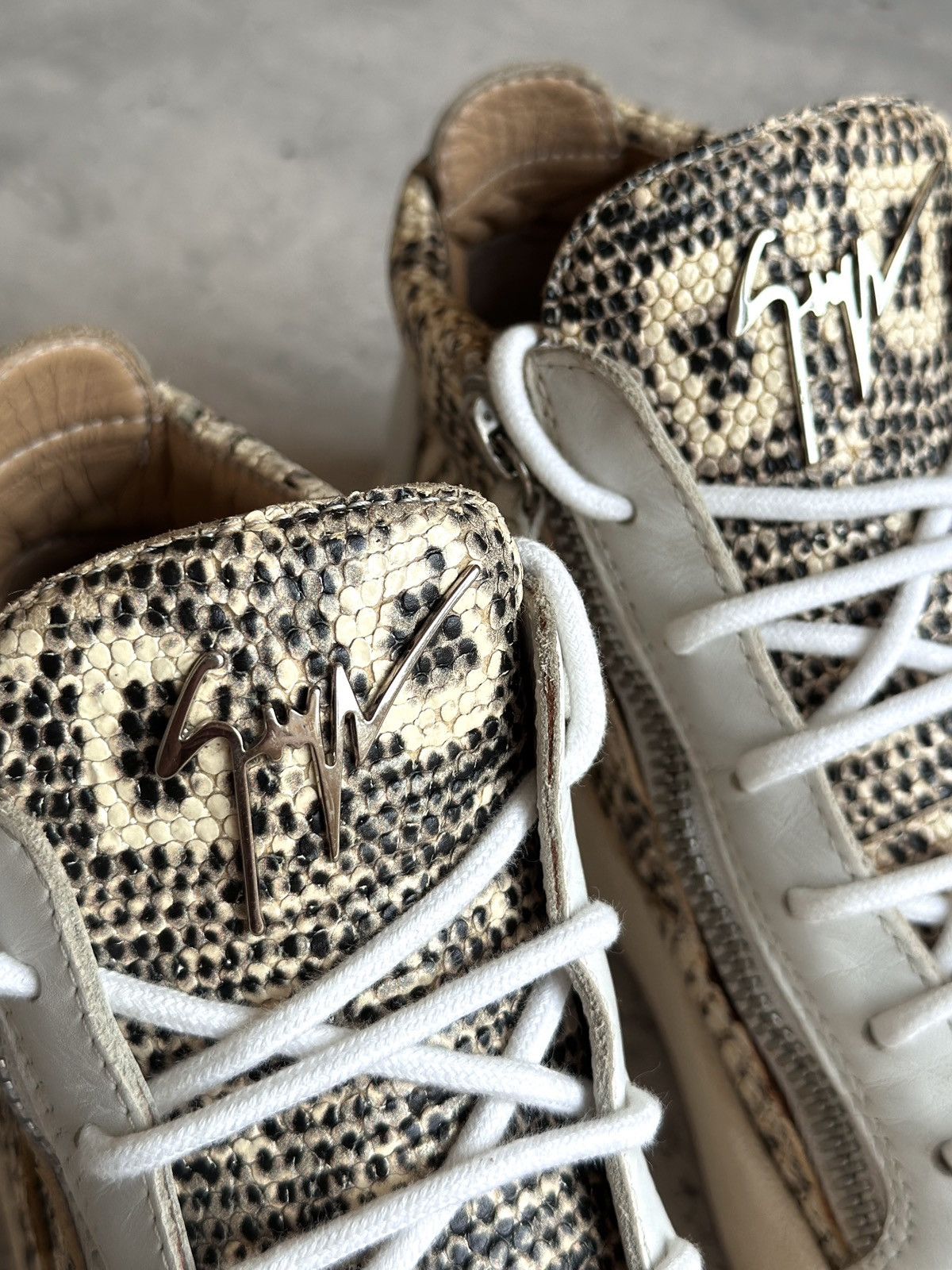 Giuseppe Zanotti KRISS PYTHON HIGH TOP SNEAKERS Size US 8 / EU 41 - 3 Thumbnail