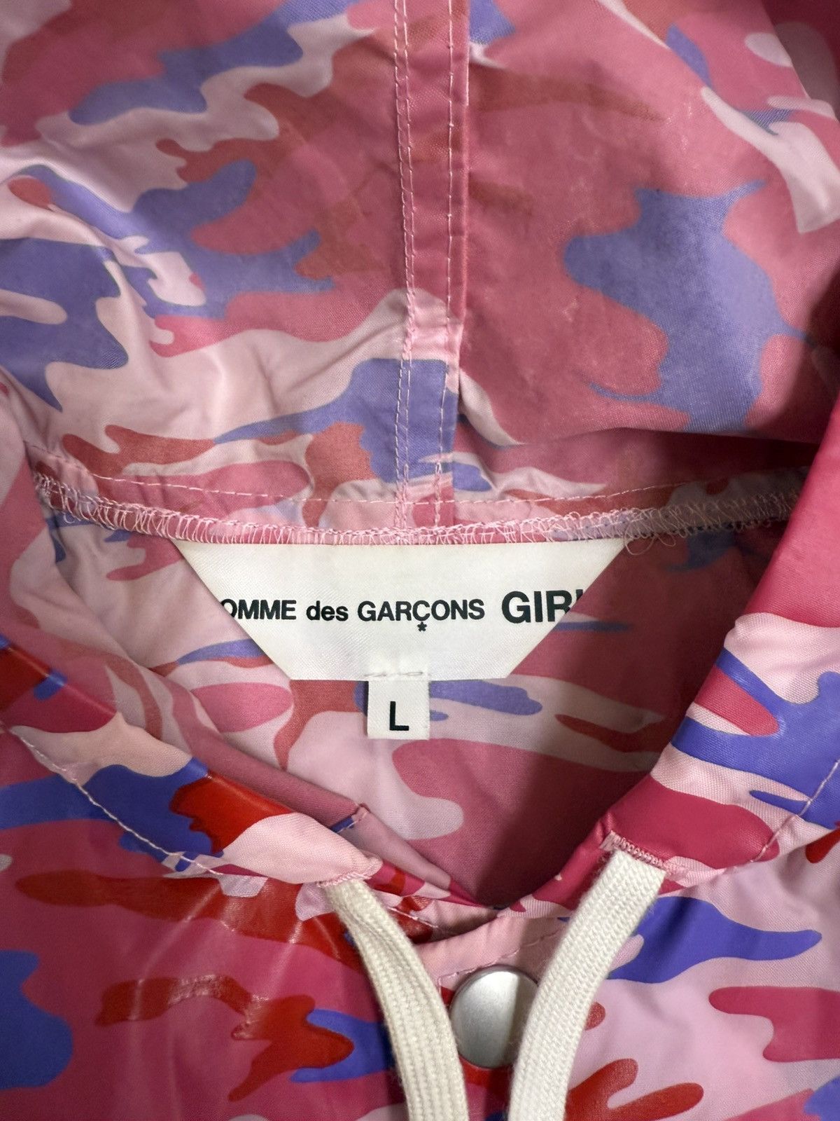 Comme des Garcons Comme des Garcons Girl Pink and Blue Camo Hooded Jacket Size S / US 4 / IT 40 - 6 Thumbnail