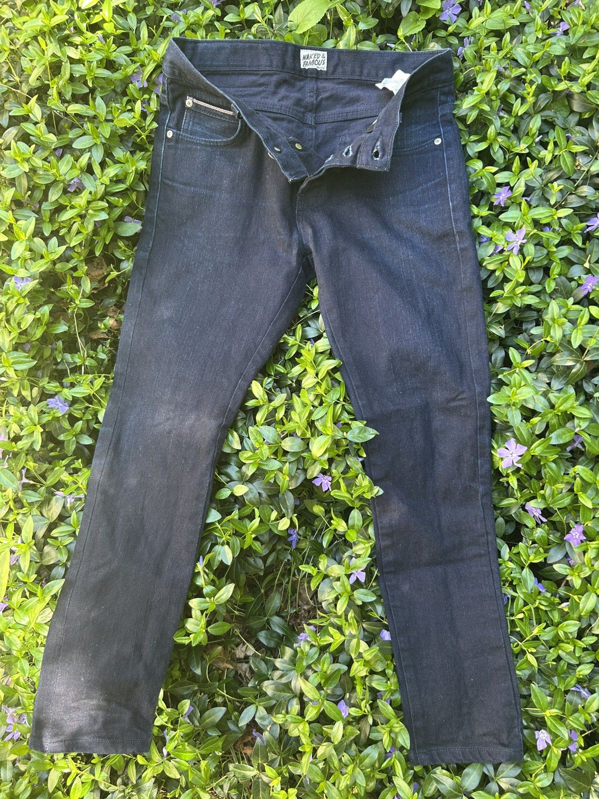 Naked & Famous Naked & Famous SkinnyGuy Indigo Stretch Selvedge Men’s 31x28 Size US 31 - 2 Thumbnail