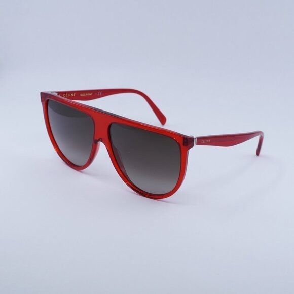 Celine New Celine CL40006I 66K Sunglasses - Red Frame, Grey Lenses Size ONE SIZE - 4 Thumbnail