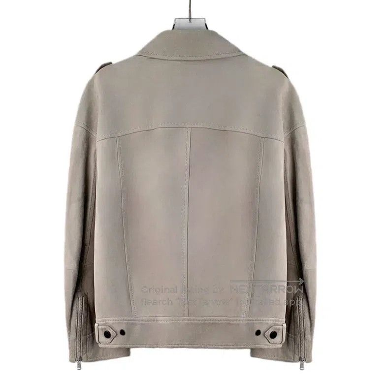 Brunello Cucinelli Brunello Cucinelli Gray leather collar zippered long-sleev Size XS / US 0-2 / IT 36-38 - 2 Thumbnail