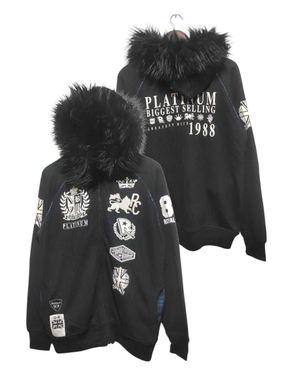 Hysteric Glamour Royal Craft Black Zip Fur Hoodie IfSixWasNine LGB style Size US L / EU 52-54 / 3 - 1 Thumbnail