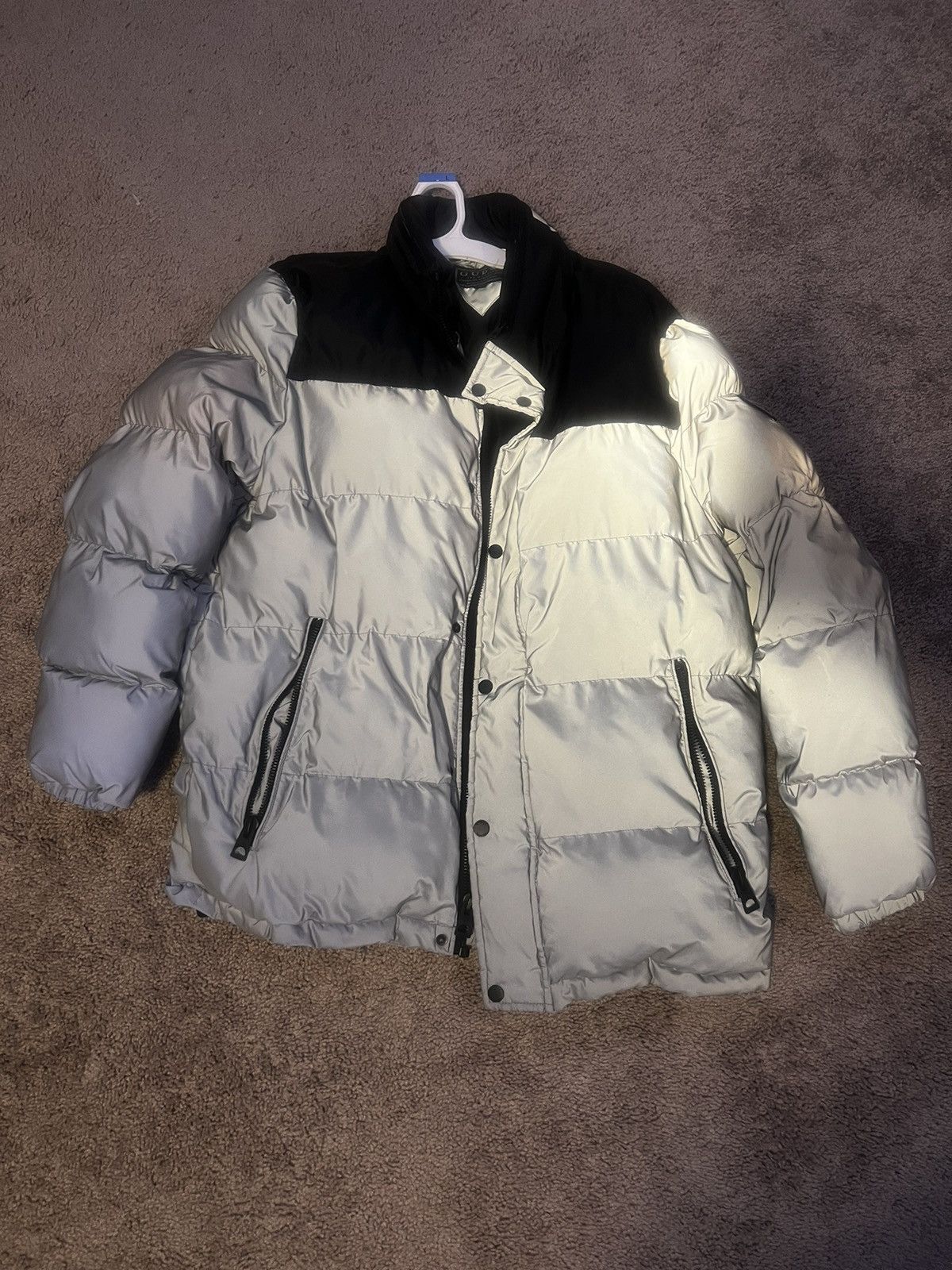 Guess GUESS HOLOGRAPHIC PUFFER JACKET Size US XL / EU 56 / 4 - 1 Thumbnail