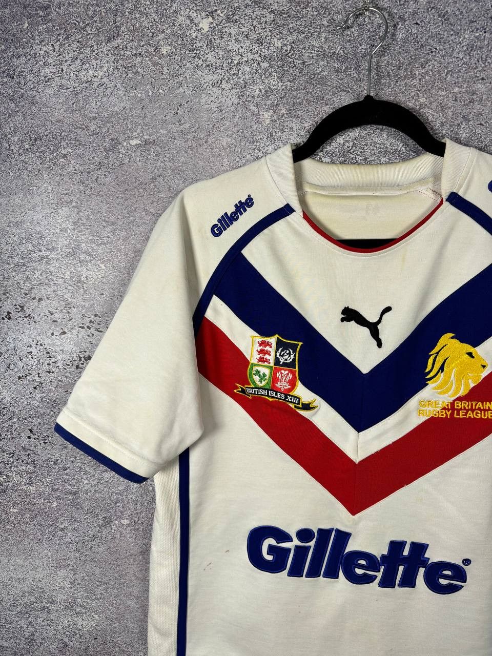 Puma × Vintage GREAT BRITAIN RUGBY LEAGUE BRITISH ISLES 2007 PUMA JERSEY Size US S / EU 44-46 / 1 - 4 Thumbnail