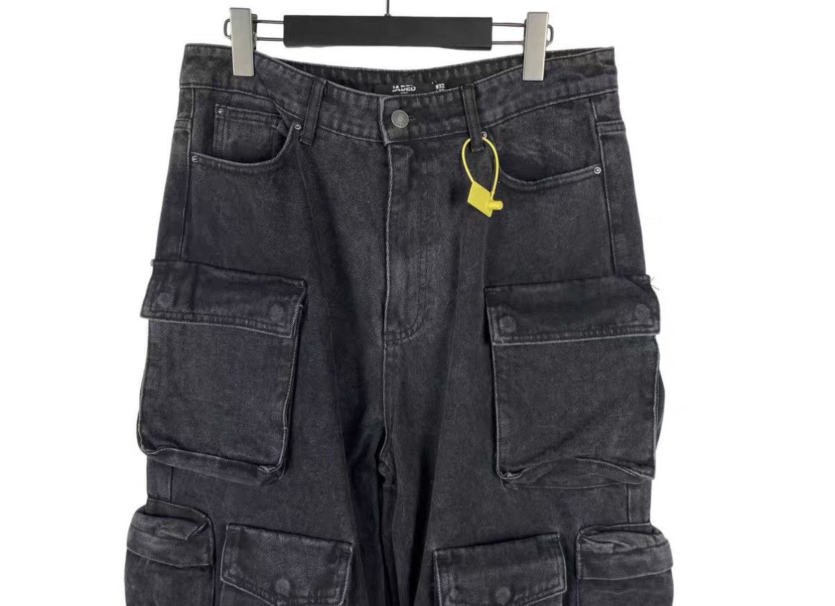 Jaded London Jaded London Pocket Denim Wide-Leg Cargo Pants J31 Size US 32 / EU 48 - 3 Thumbnail