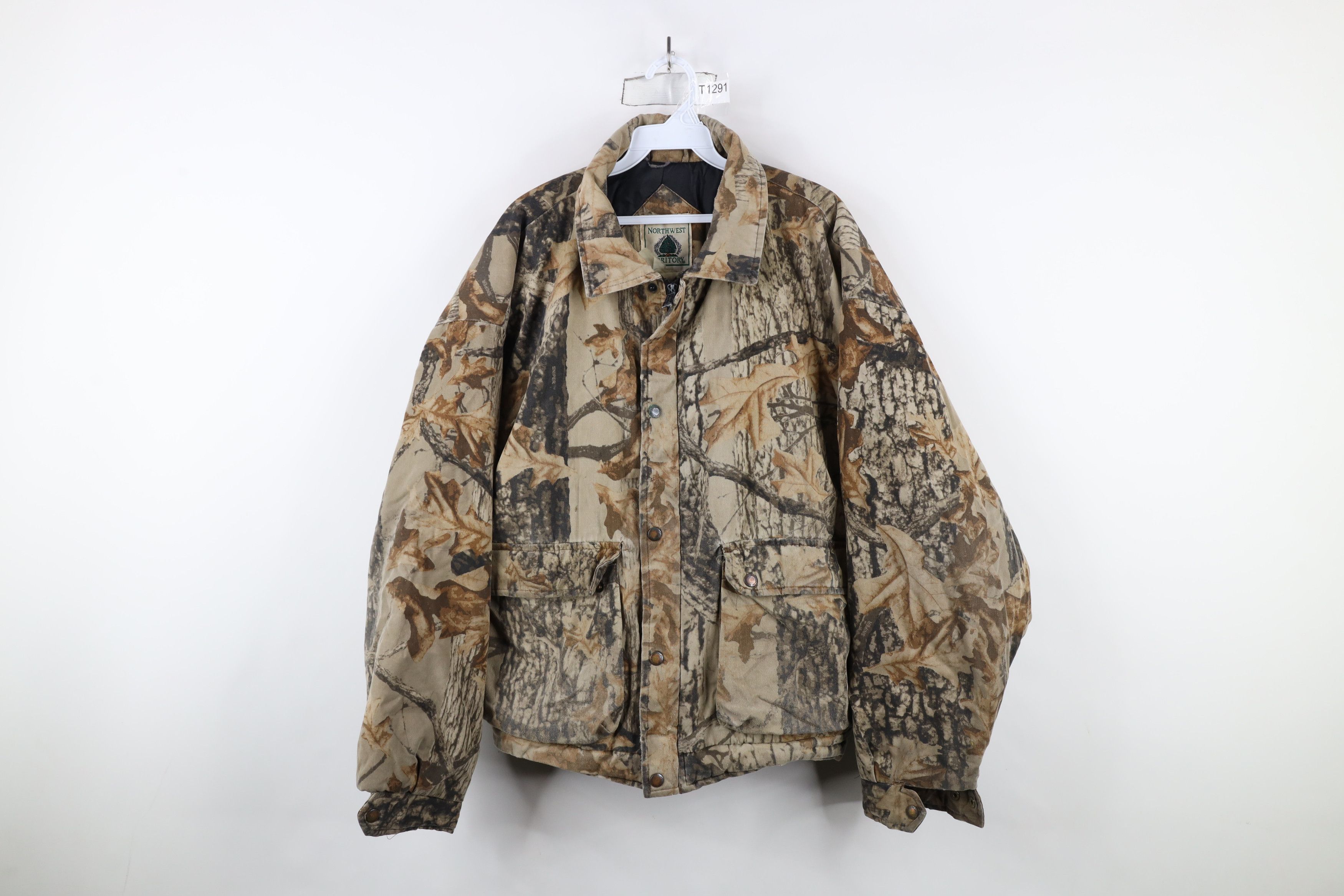 Vintage Vintage 90s Streetwear Camouflage Quilted Bomber Jacket Size US XL / EU 56 / 4 - 1 Thumbnail