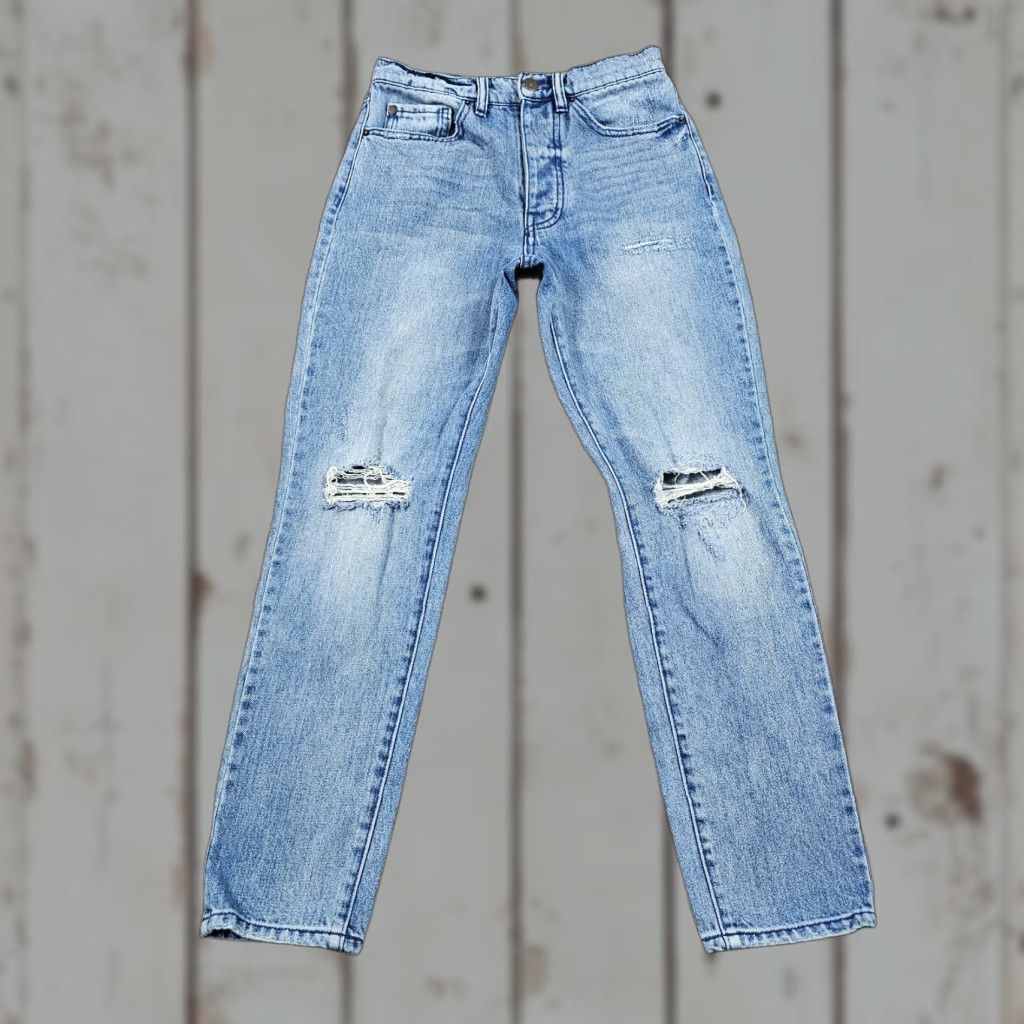 Armani Exchange ARMANI EXCHANGE Jeans Womens 26 High Rise Cropped Light Wash Denim Blue Carrot 24x26 Regular Fit Size 26" / US 2 / IT 38 - 1 Thumbnail