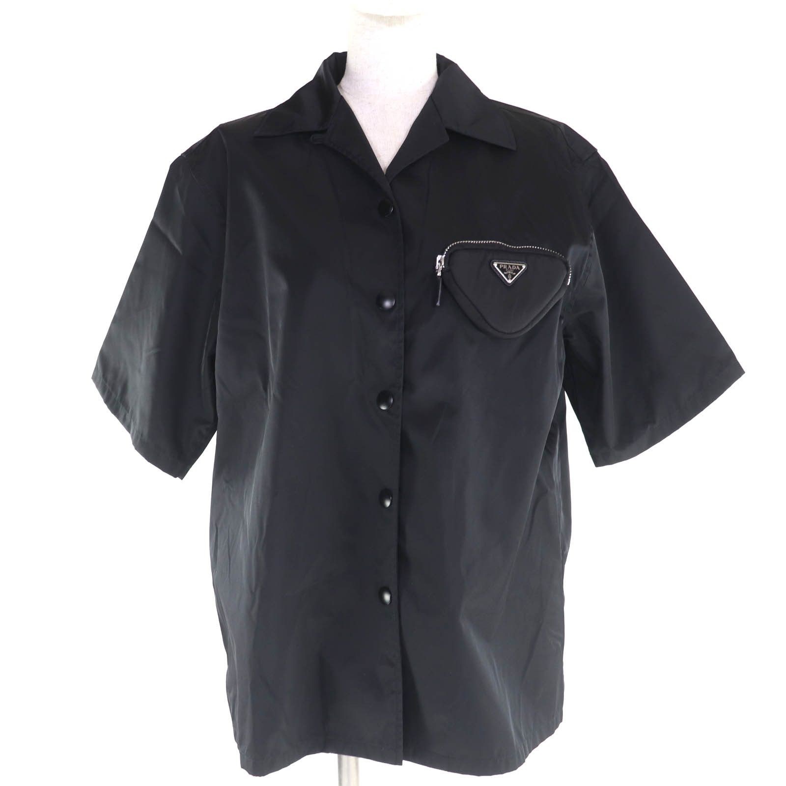 Prada Prada Prada Recycled Polyamide Short Sleeve Shirt Others Tops DUTY FREE for USA Size ONE SIZE - 1 Thumbnail