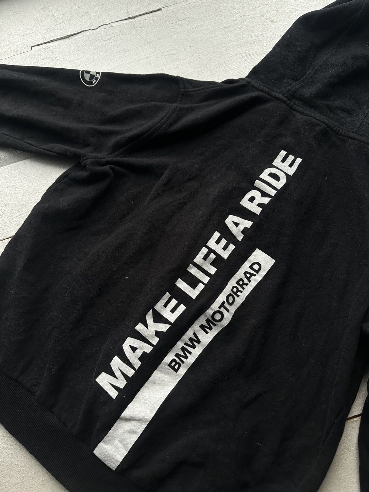 Vintage 🚨RARE BMW MOTORRAD BIG LOGO ZIP HOODIE RACING Size US S / EU 44-46 / 1 - 9 Thumbnail